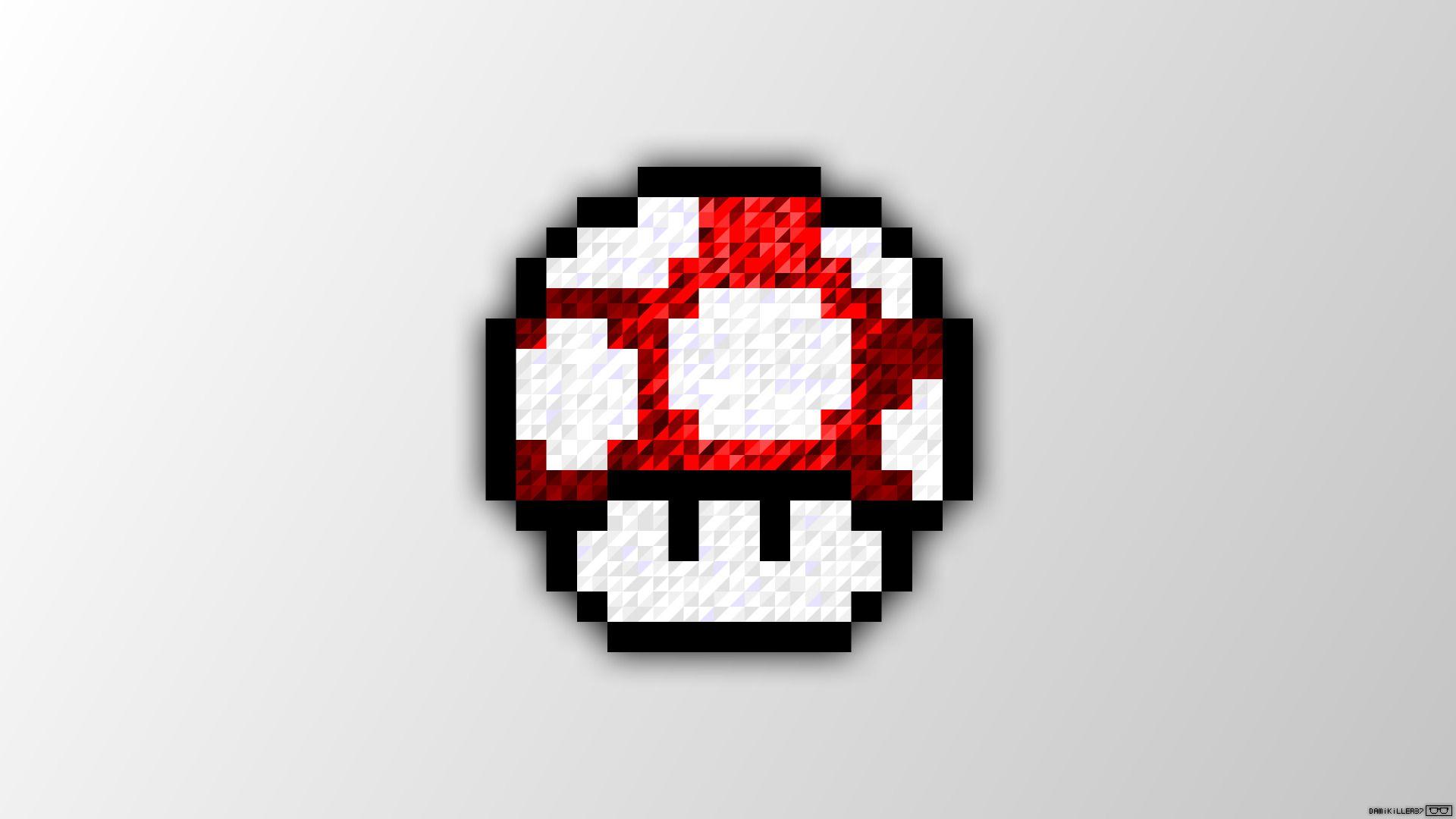 1920x1080 pixel Art, Trixel, Super Mario, Mushroom Wallpaper HD / Desktop and Mobile Background