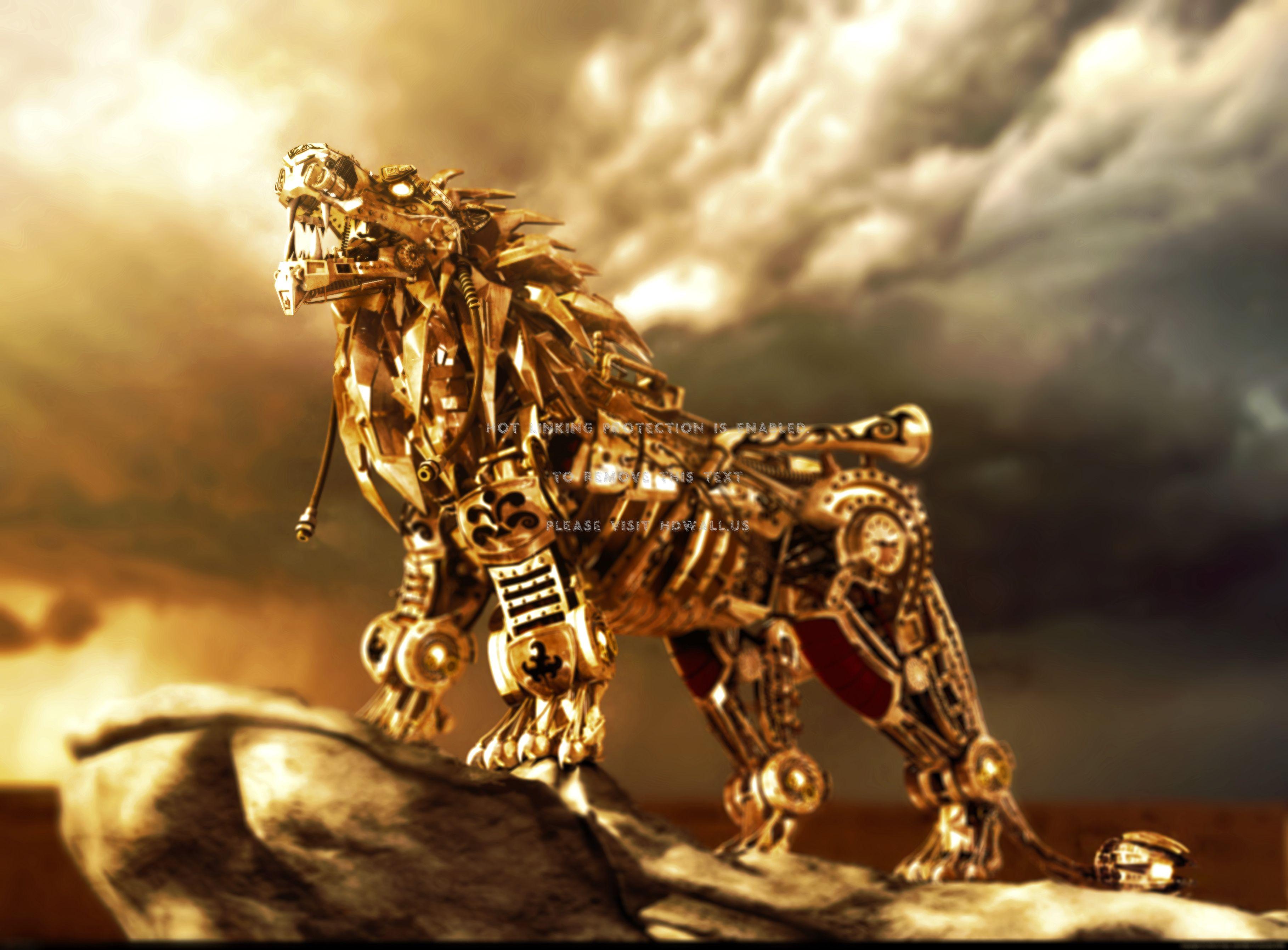 3636x2683 Golden Lion Wallpaper