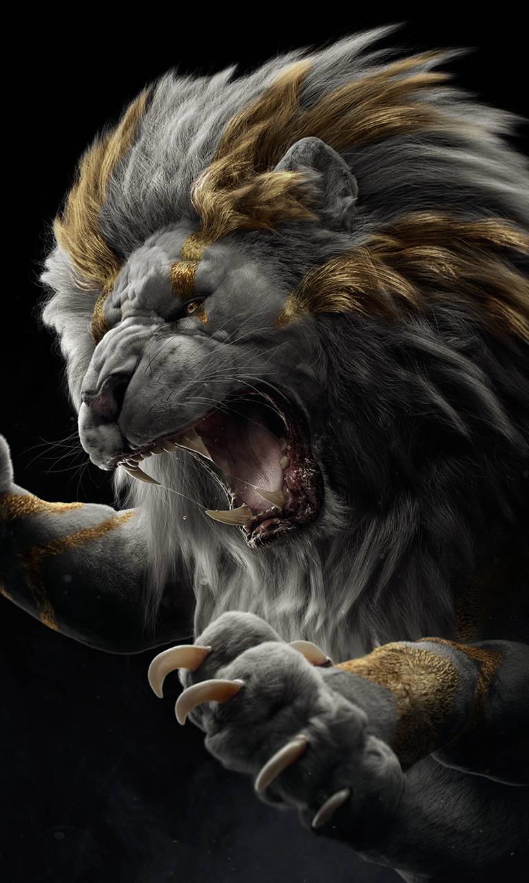 768x1280 Lion Wallpaper