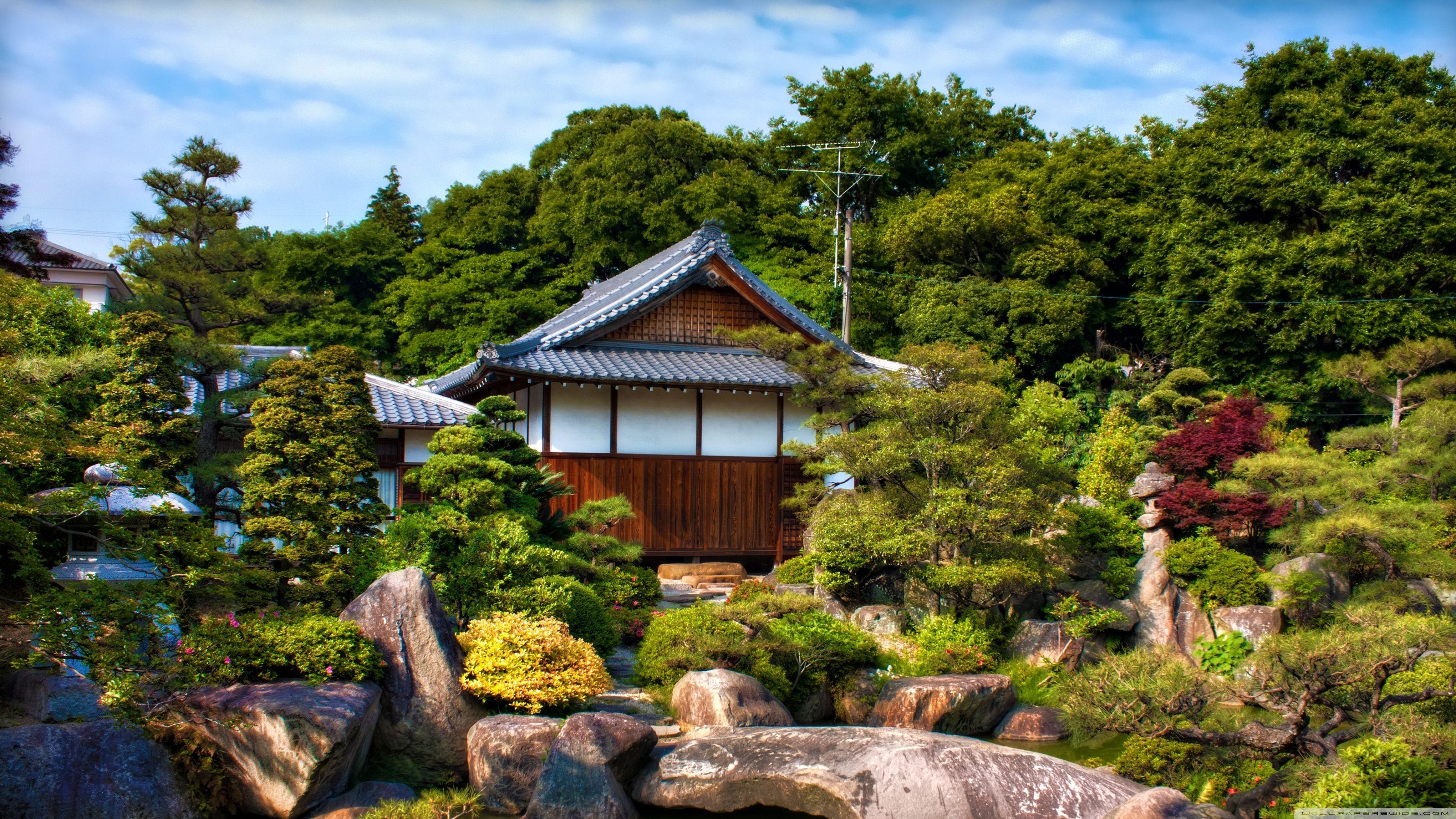 3554x1999 Japanese Garden Wallpaper