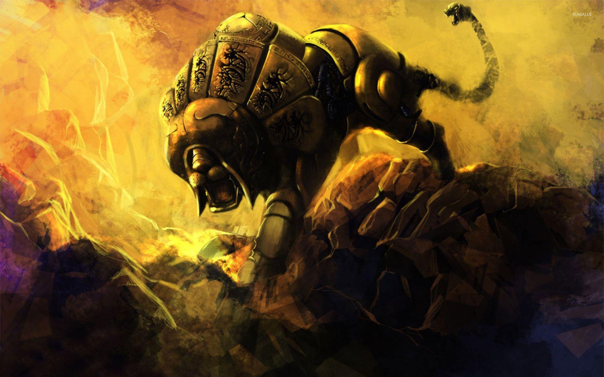 1920x1200 Golden Lion Wallpaper