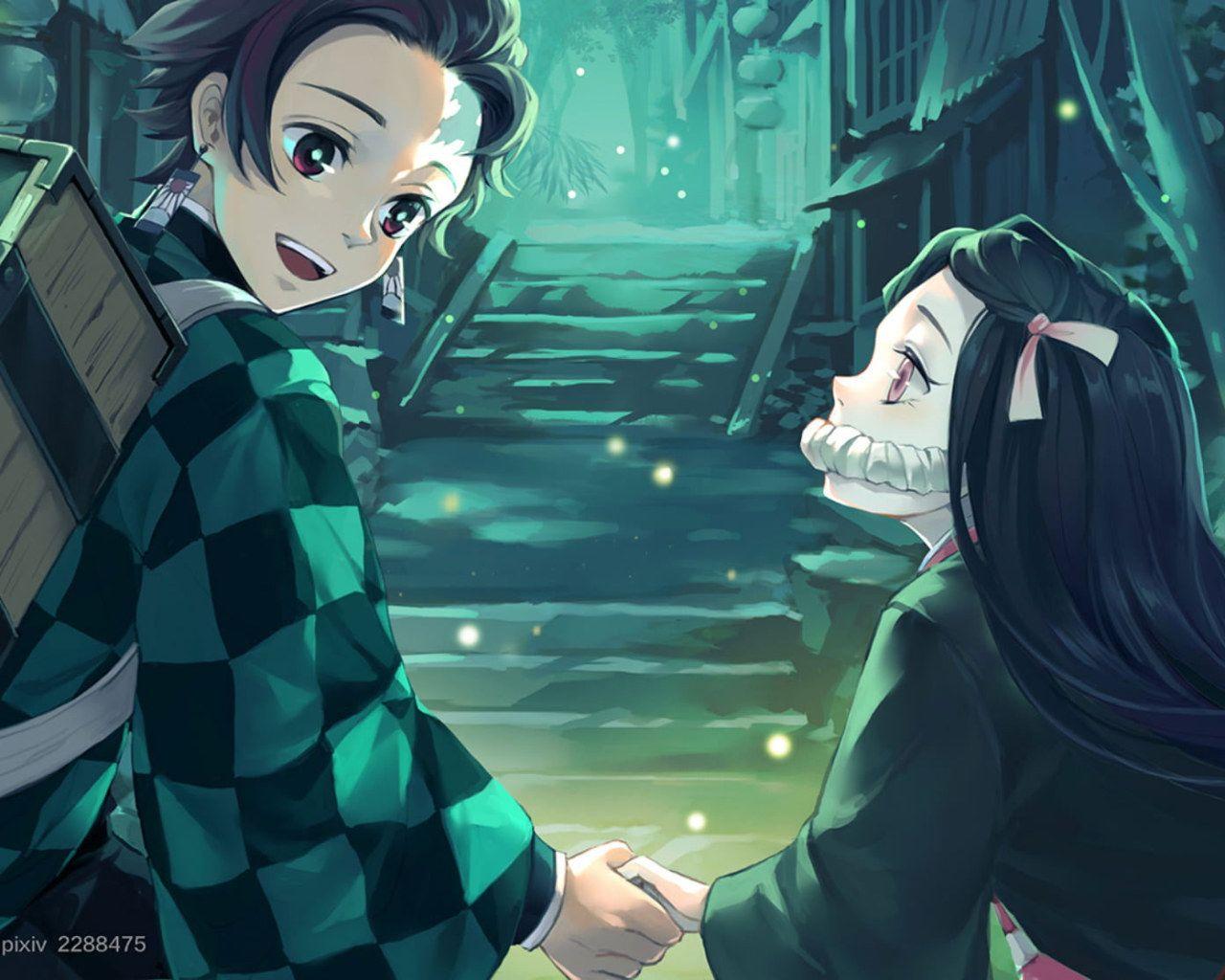 1280x1024 Kimetsu no Yaiba wallpaper, anime, Kamado Tanjirō, Kamado Nezuko, demon girl • Wallpaper For You HD Wallpaper For Desktop & Mobile
