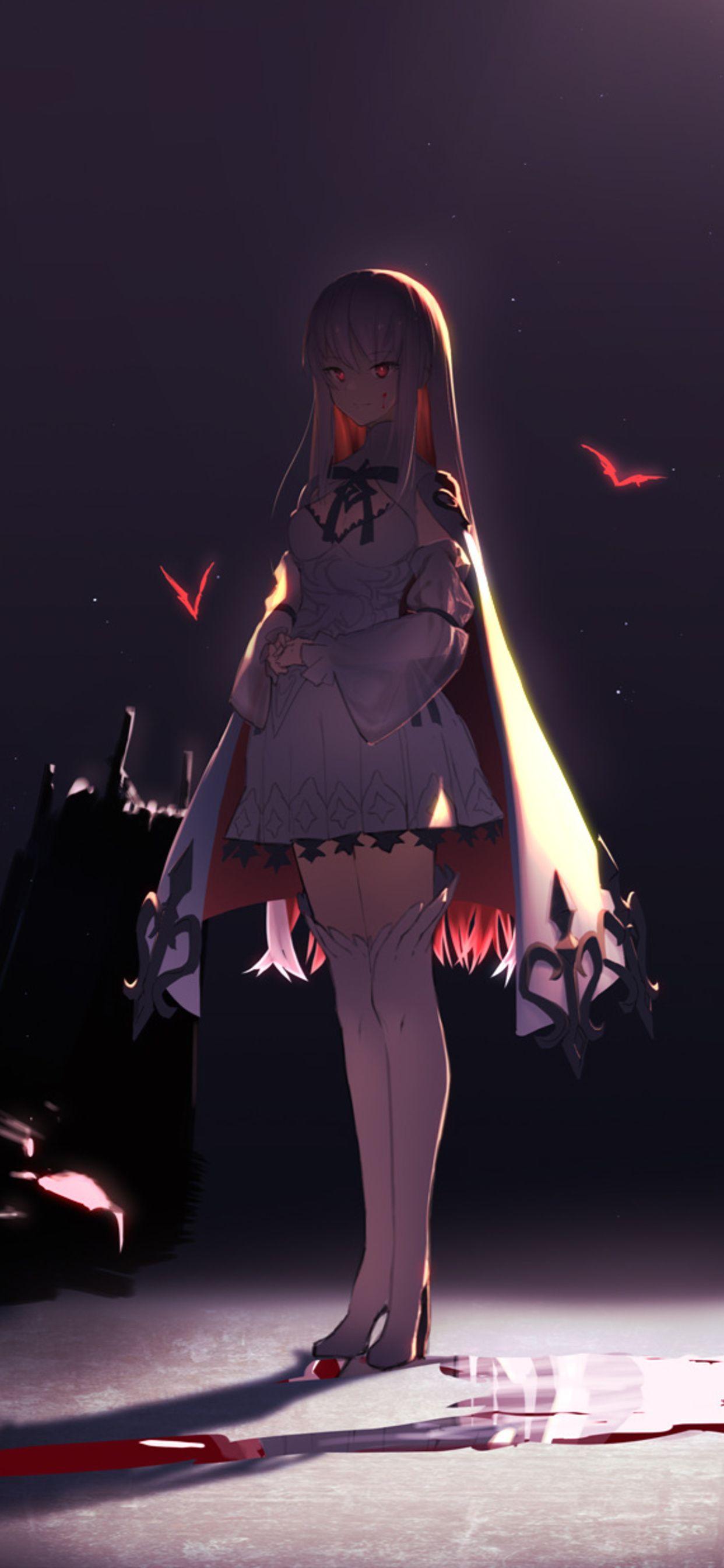 1242x2688 Anime Girl Devil Eyes iPhone XS MAX HD 4k Wallpaper, Image, Background, Photo and Picture