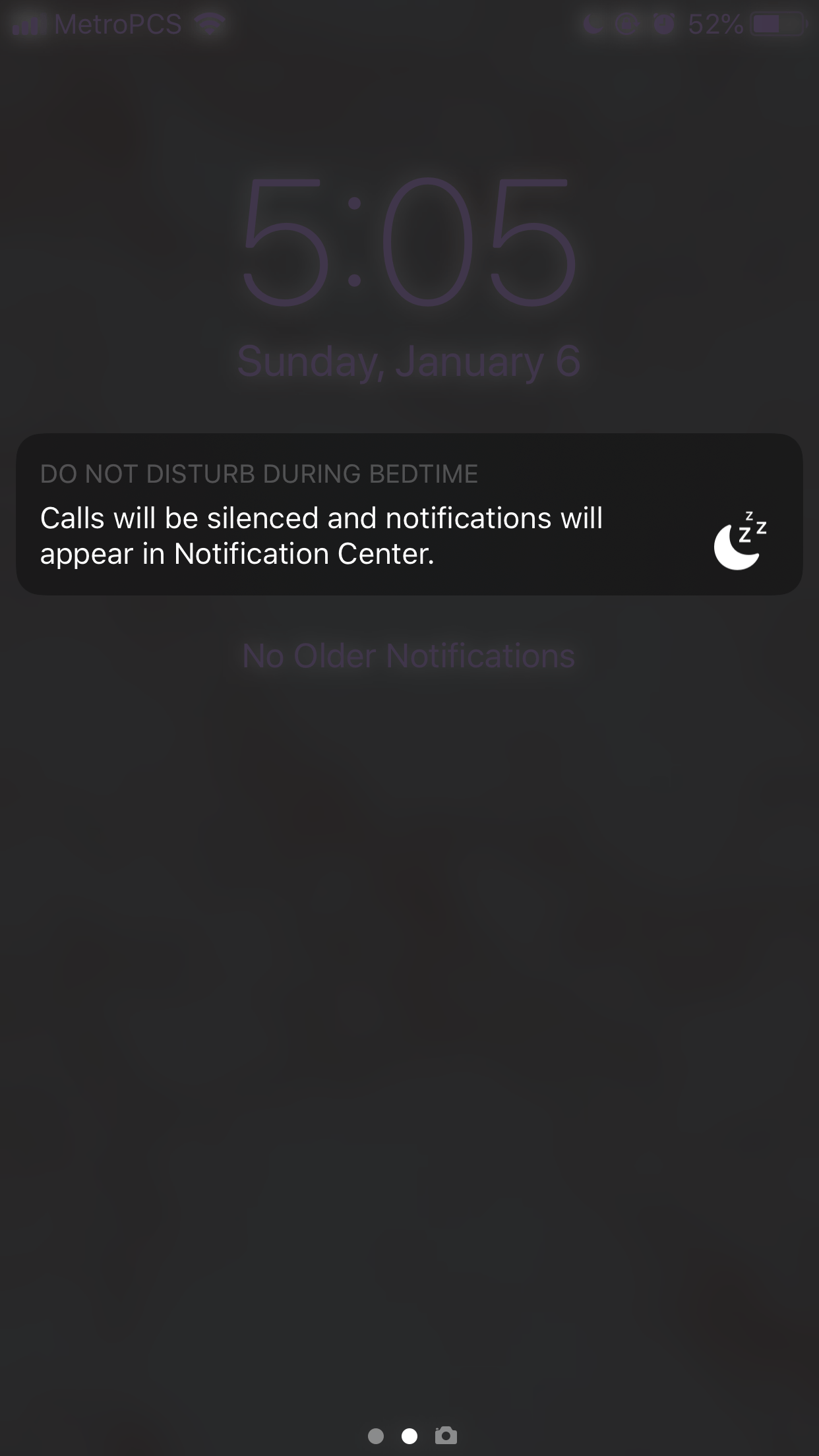 1242x2208 Do Not Disturb Bedtime Mode is messed up