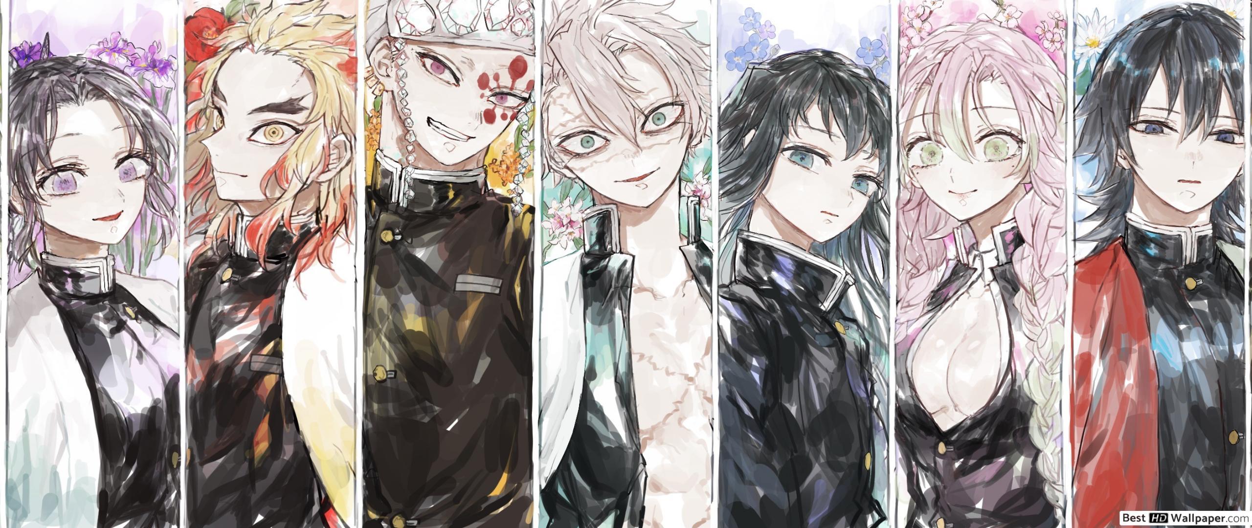 2560x1080 Demon Slayer : Kimetsu No Yaiba Anime Collab HD wallpaper download
