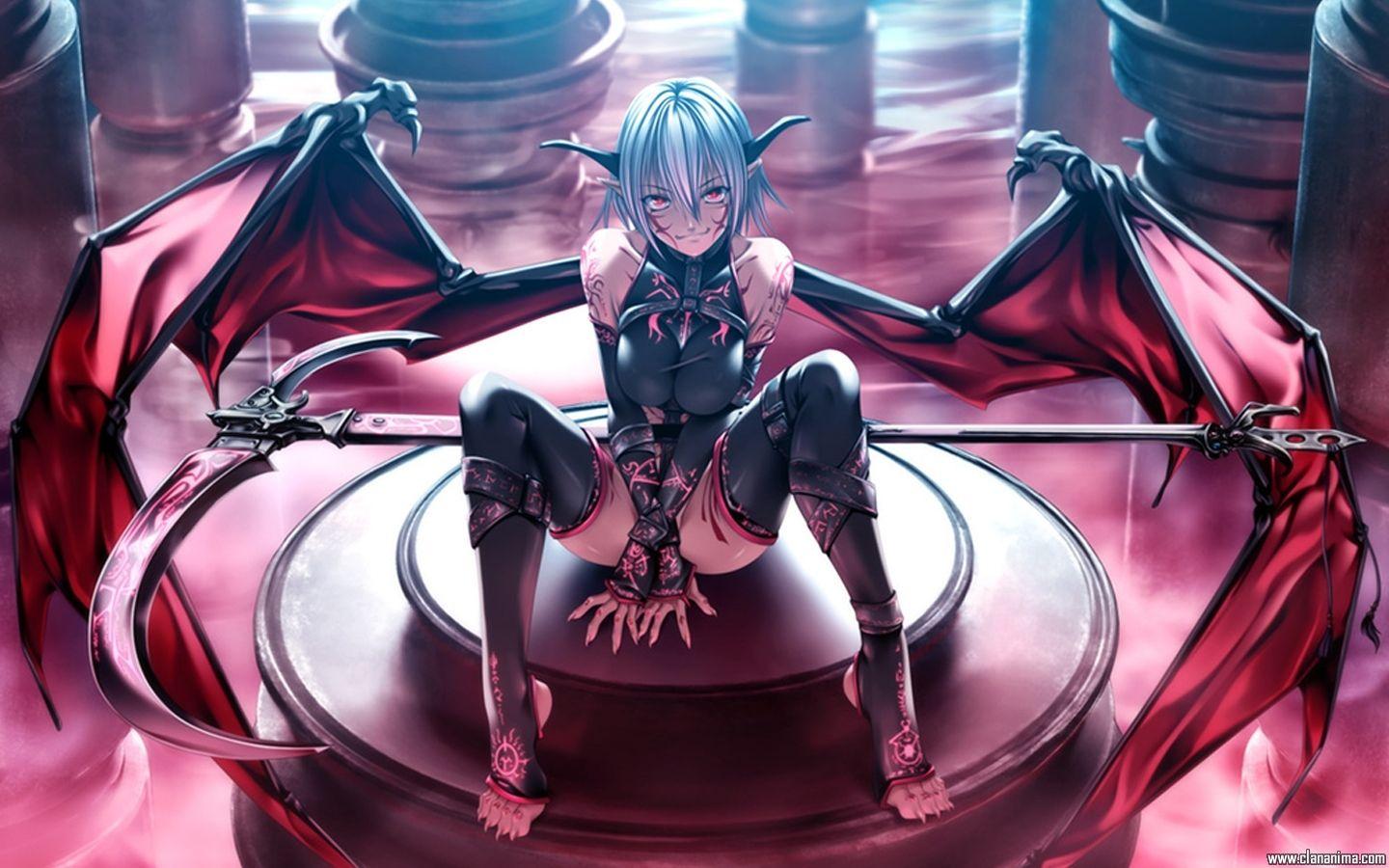 1440x900 Demon Anime Girl