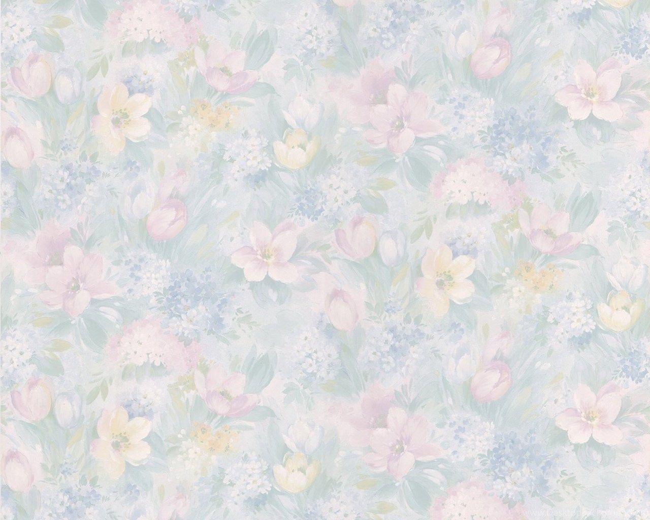 1280x1024 Pastel Floral Wallpaper Image Desktop Background