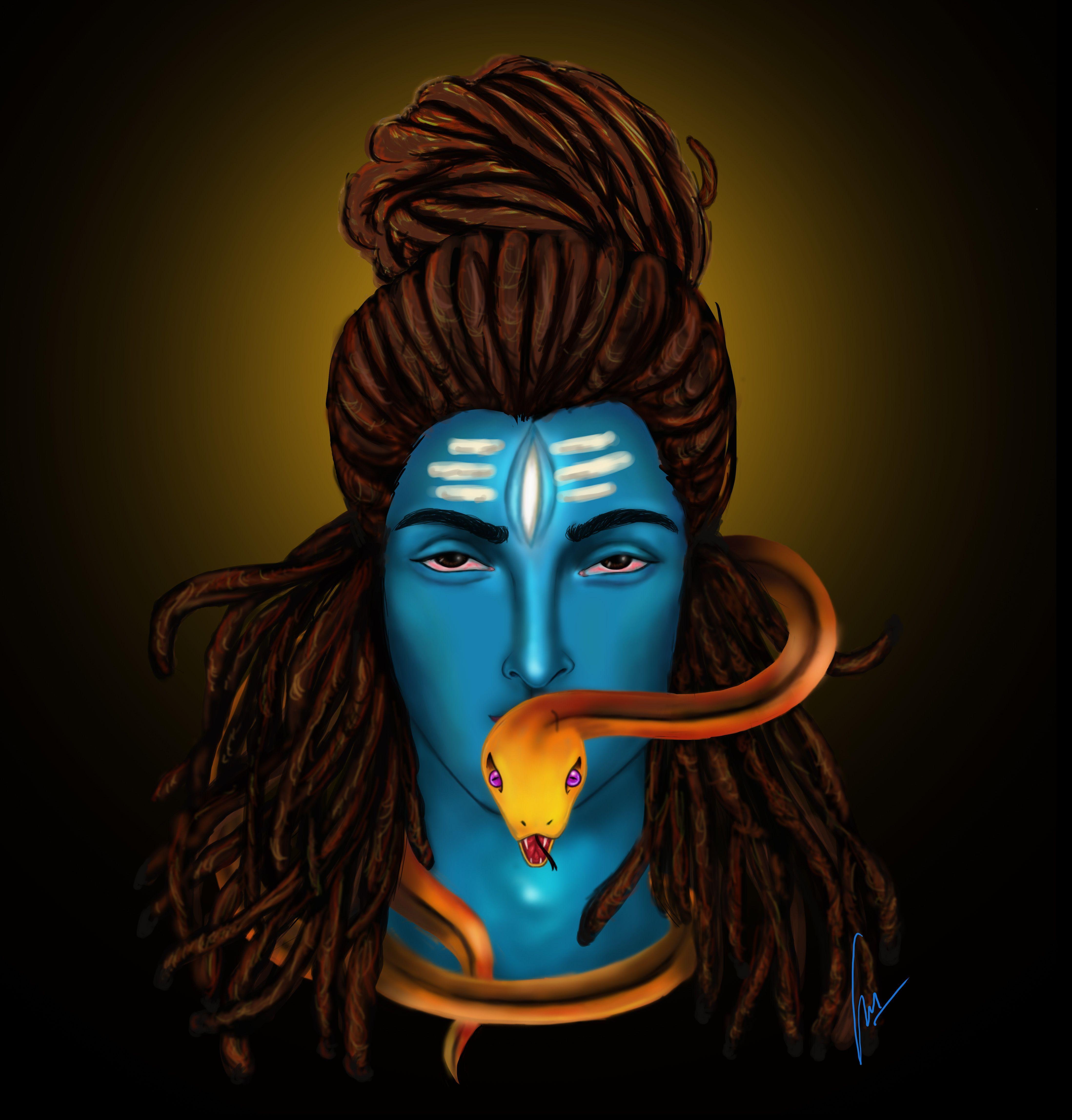 4394x4593 Shiva, Mahadev, Blue God, Bởi Jagriti Mishra.  Mahadev, Hình ảnh HD Chúa Shiva, Shiva