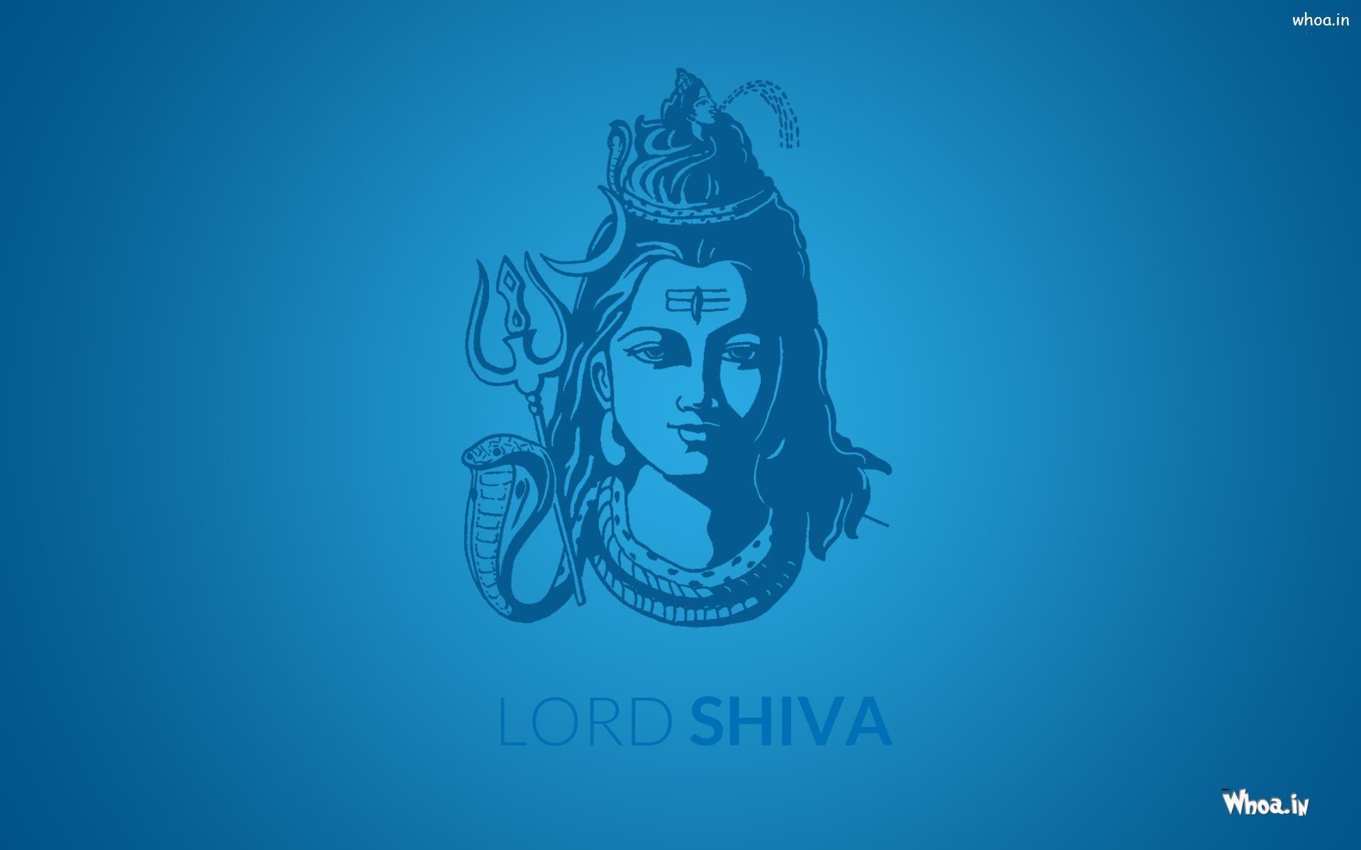 1920x1200 Mặt Chúa Shiva với Hình nền HD nền xanh lam