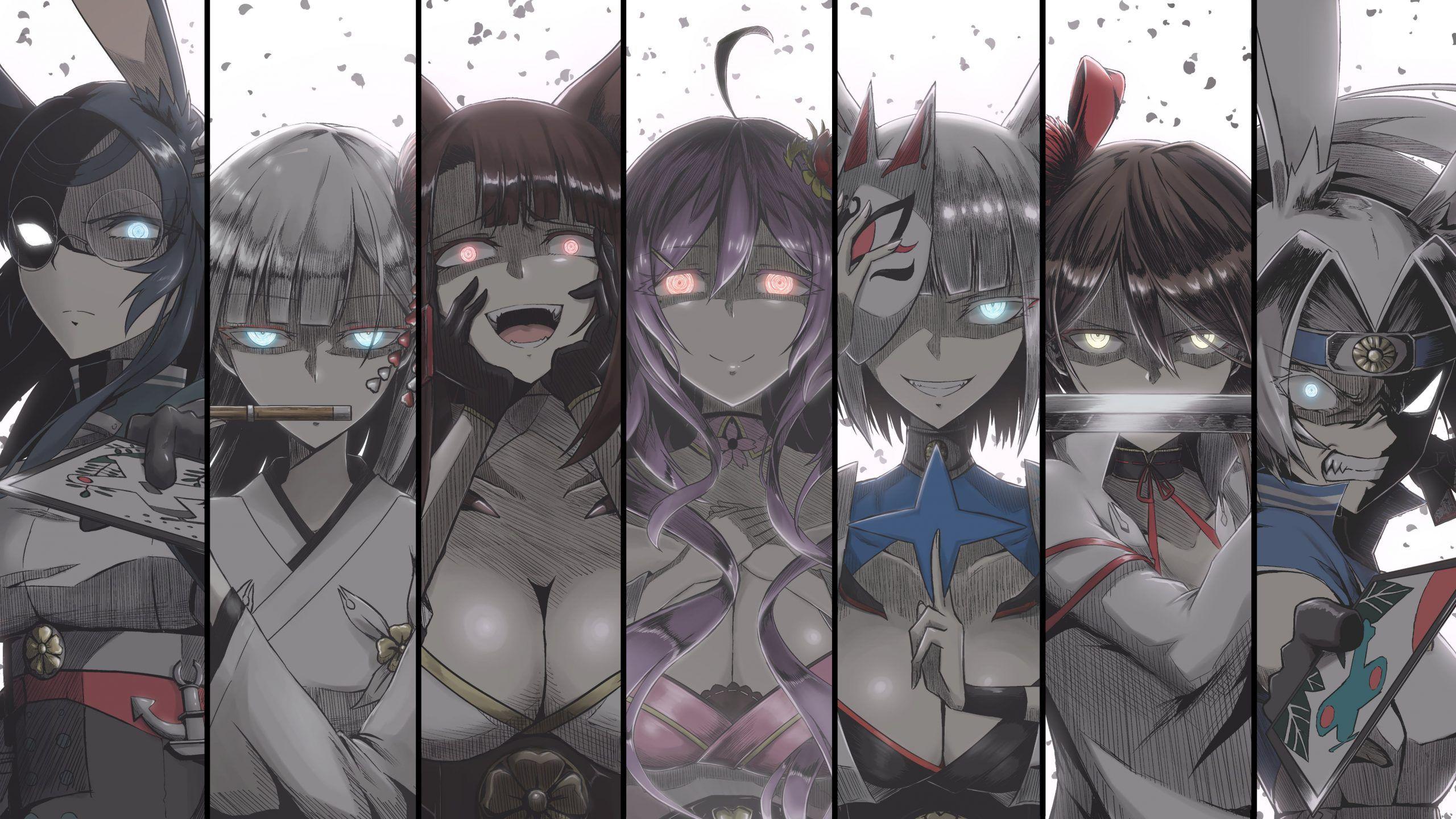 2560x1440 Seven female anime characters wallpaper, anime girls, Azur Lane • Wallpaper For You HD Wallpaper For Desktop & Mobile
