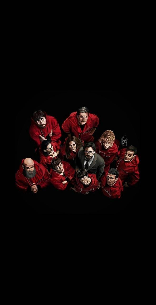 656x1280 Money Heist wallpaper