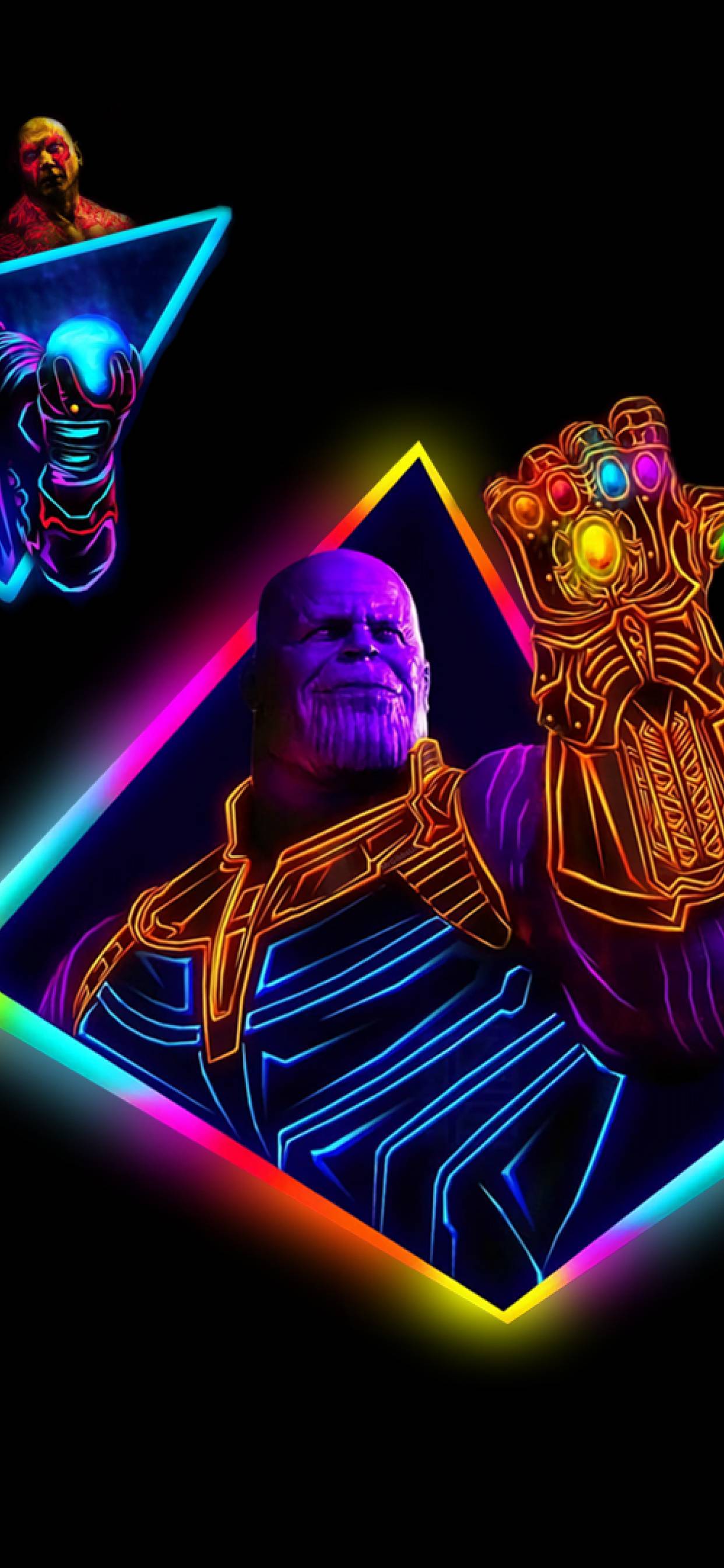 1242x2688 Avengers Infinity War 80s Neon Style Art iPhone XS MAX Wallpaper, HD Movies 4K Wallpaper, Image, Photo and Background