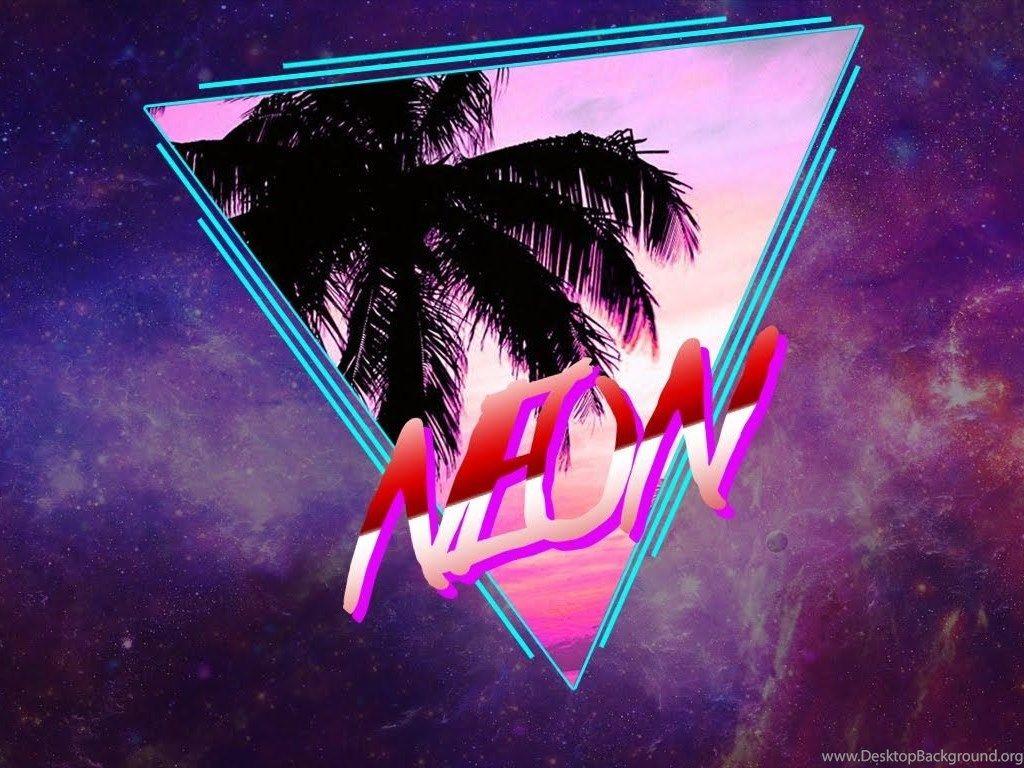 1024x768 SpeedArt // WallPaper Neon 80's Style YouTube Desktop Background