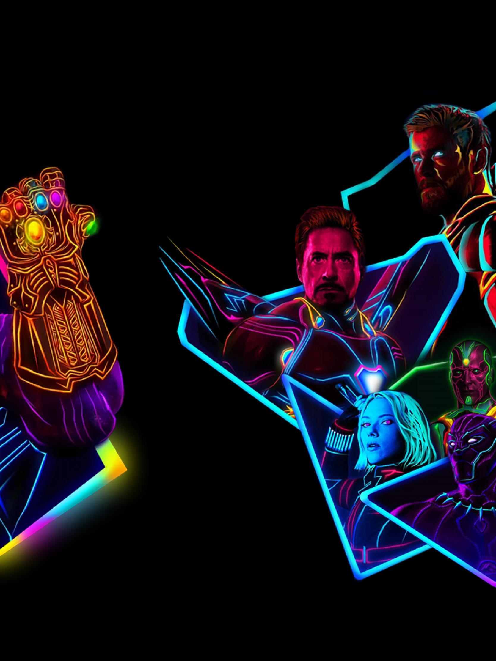 1668x2224 Avengers Infinity War 80s Neon Style Art 1668x2224 Resolution Wallpaper, HD Movies 4K Wallpaper, Image, Photo and Background
