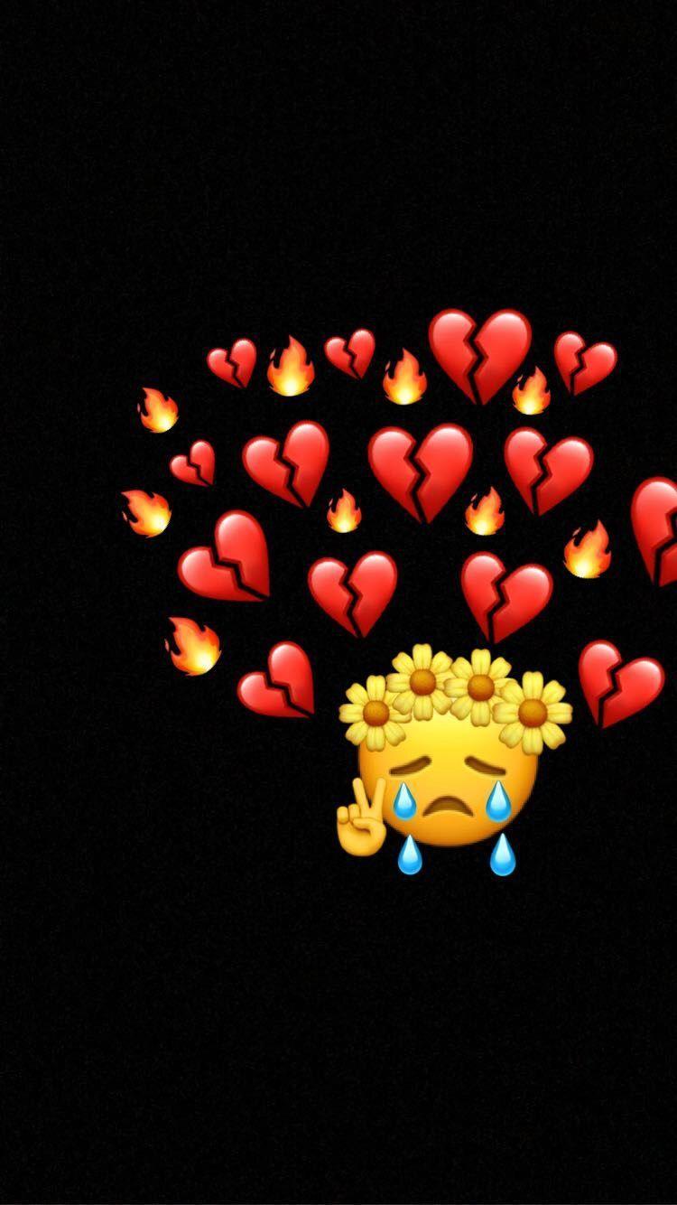 750x1334 Heart Broken. Emoji wallpaper, Monkey emoji wallpaper, Wallpaper iphone cute