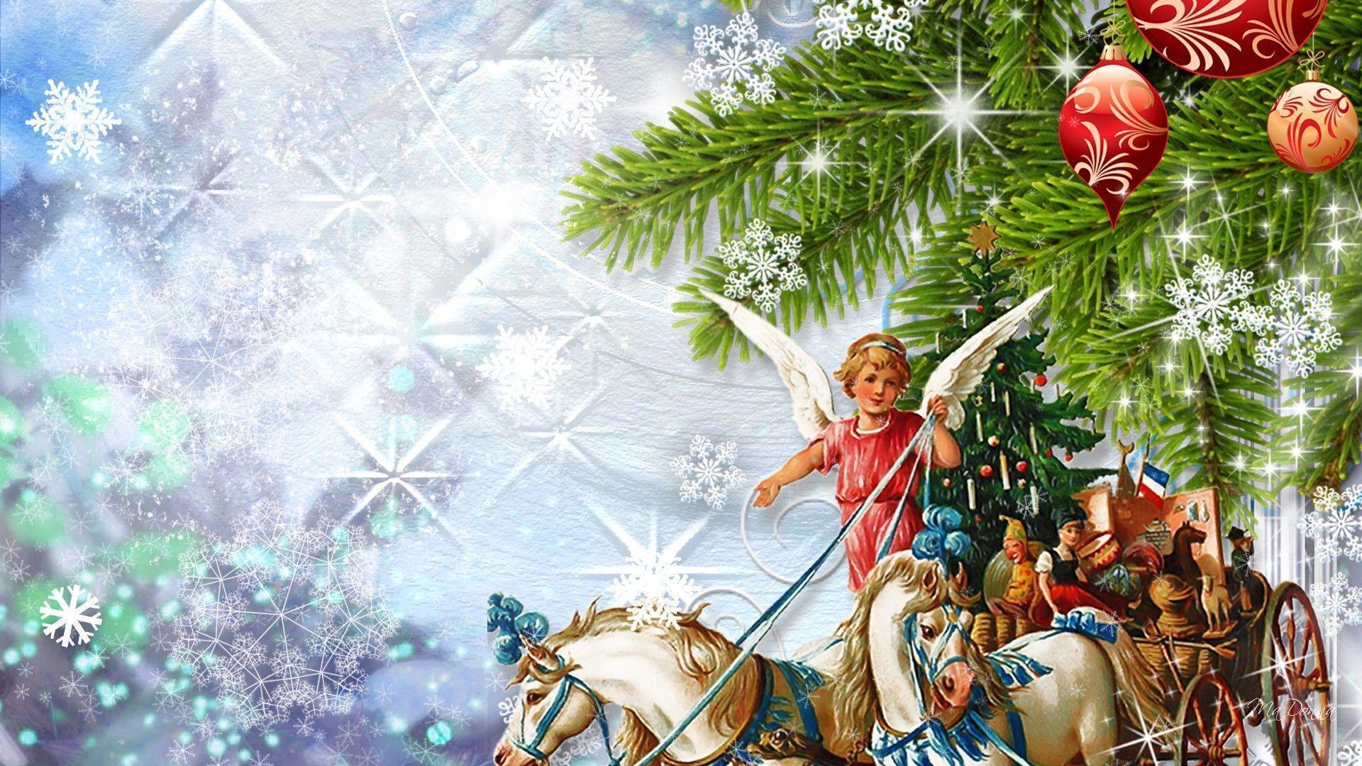1920x1080 Christmas Angels Wallpaper