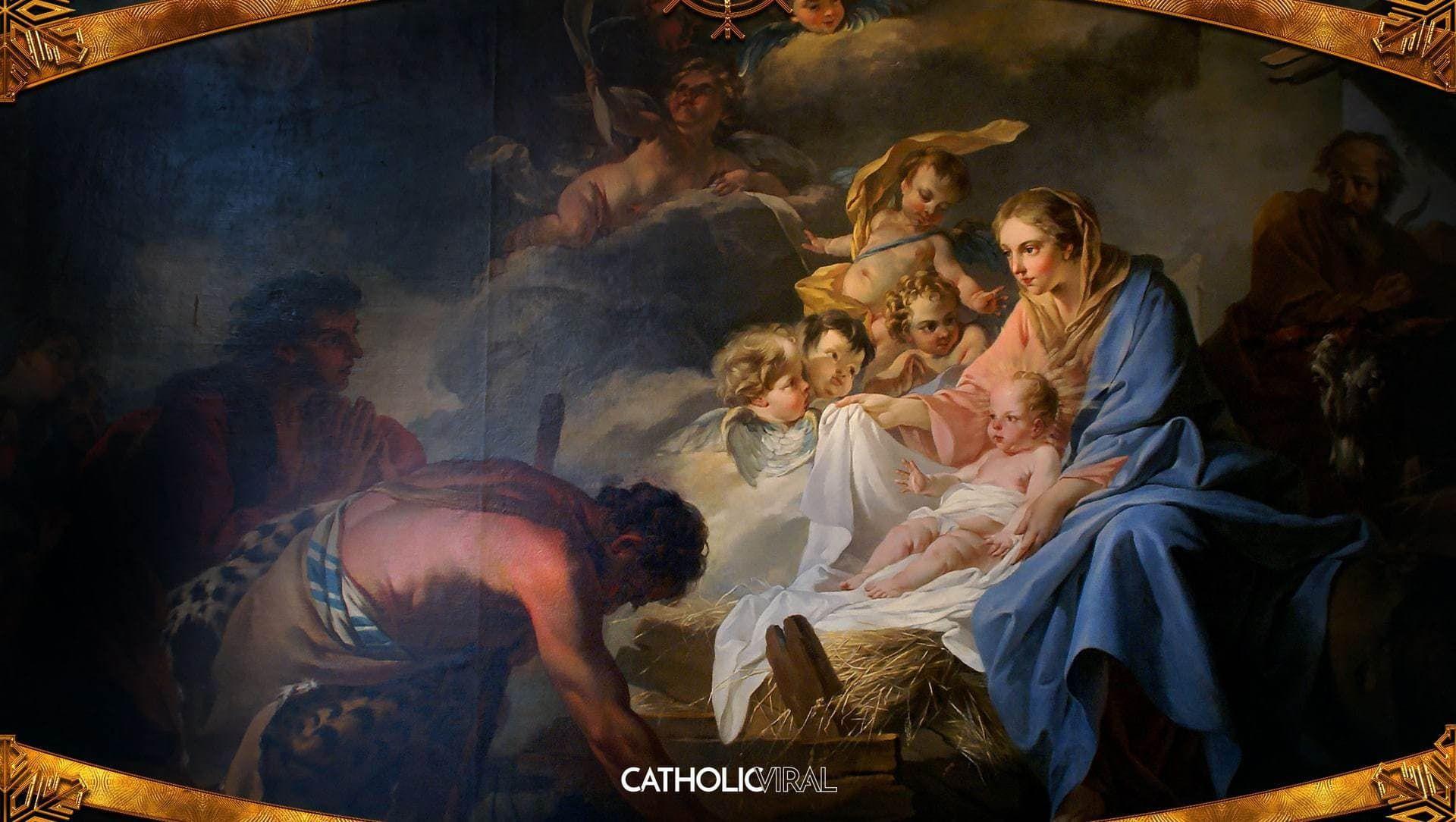 1920x1084 Classic Nativity Scene Mural .
