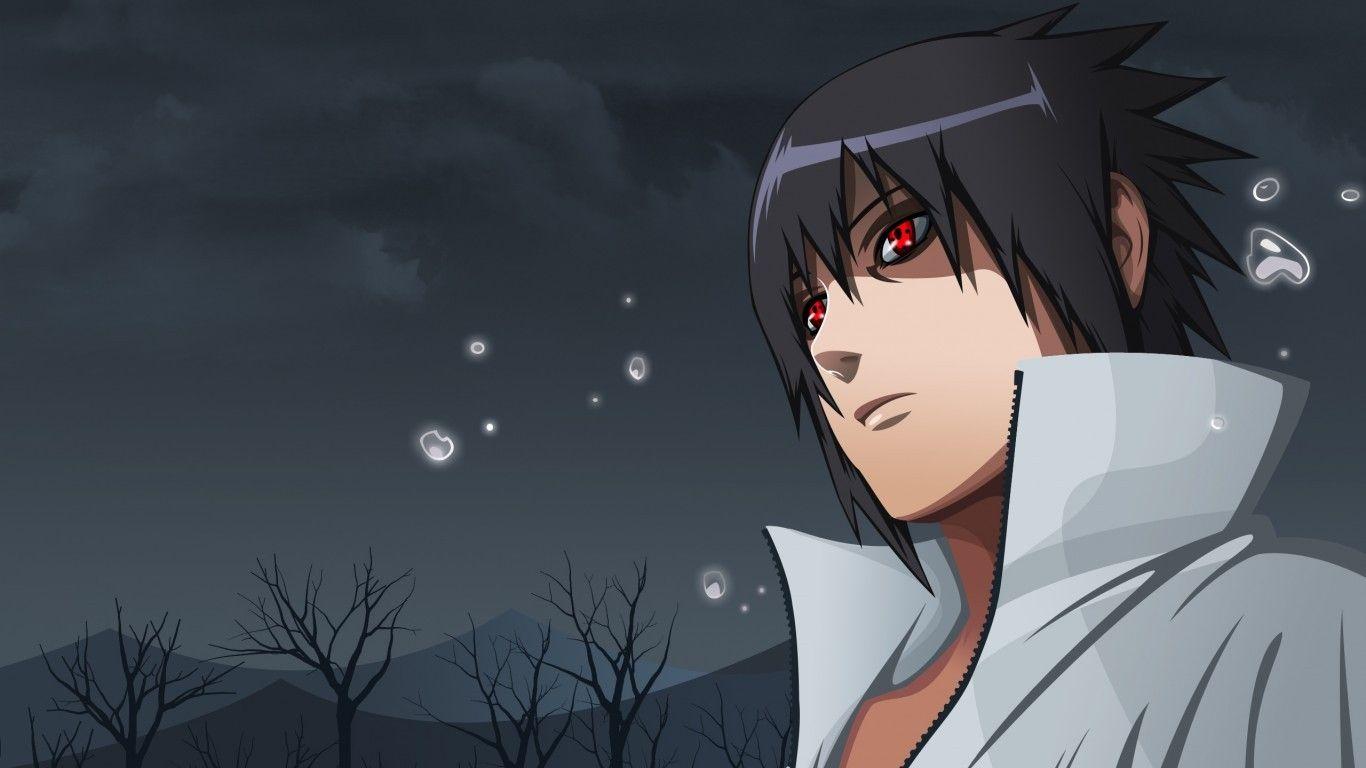 1366x768 Download 1366x768 Naruto, Uchiha Sasuke, Sharingan, Bubbles Wallpaper for Laptop, Notebook