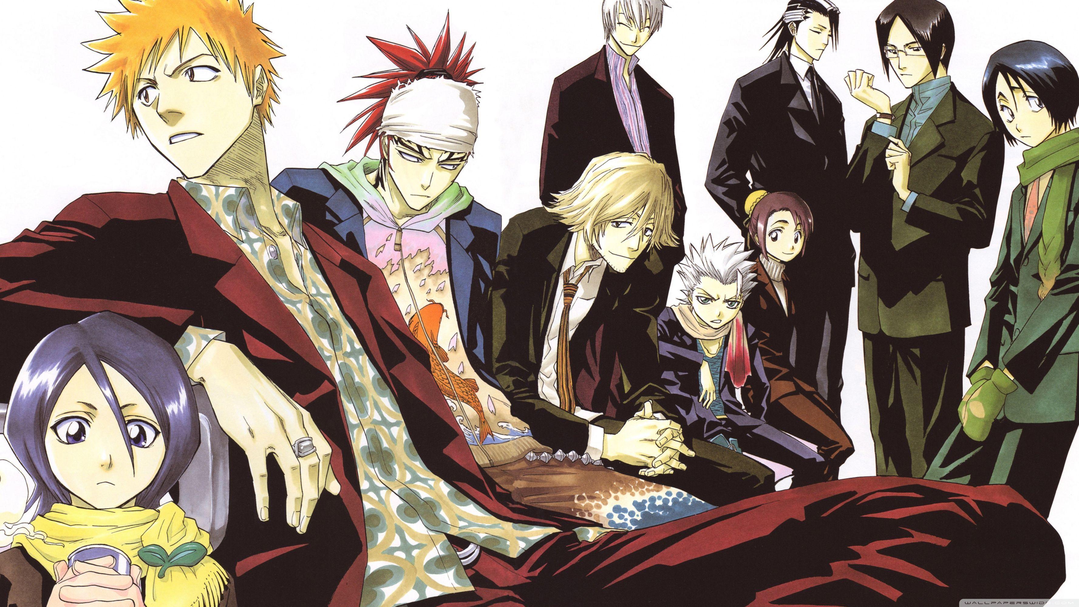 3554x1999 Bleach Characters Wallpaper