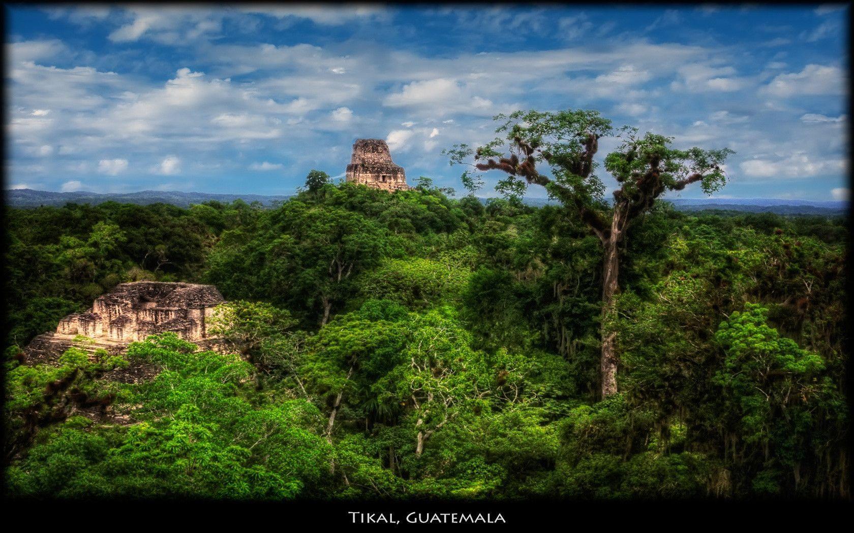 1680x1050 Tikal National Park Wallpaper