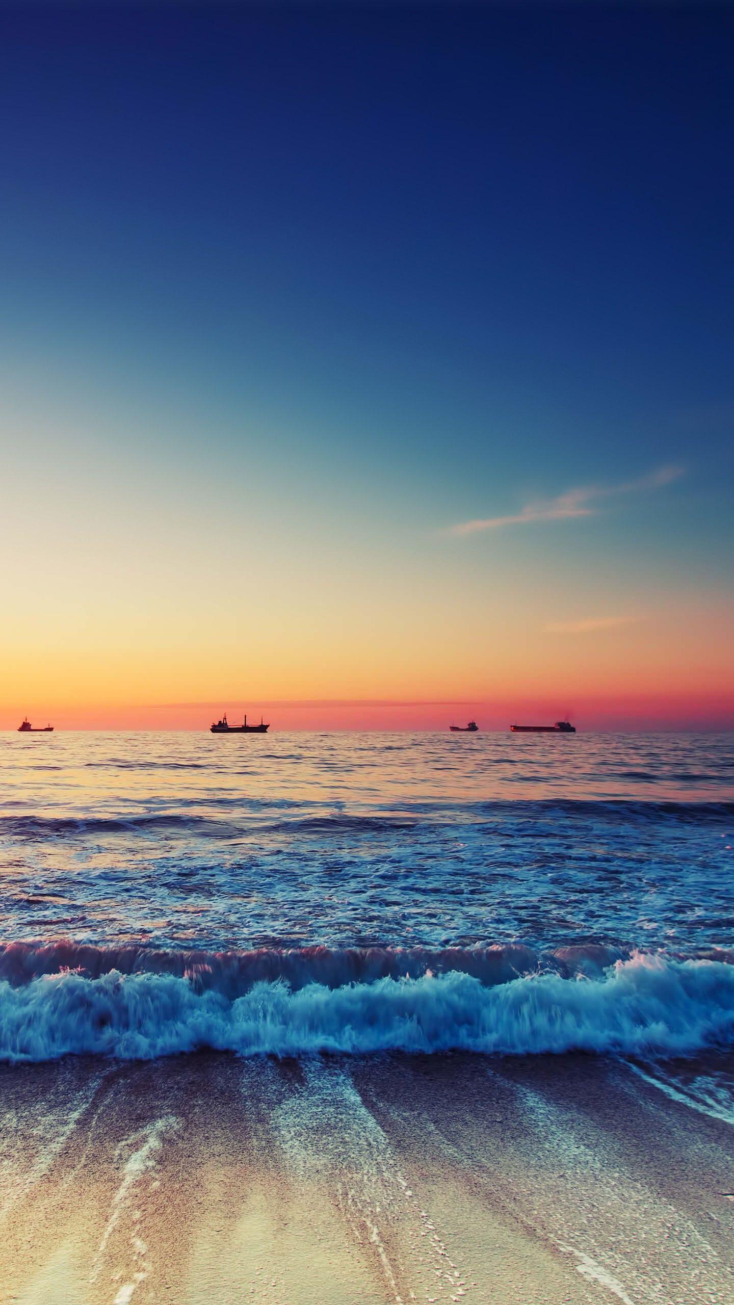 1440x2560 Wallpaper iPhone X Beach