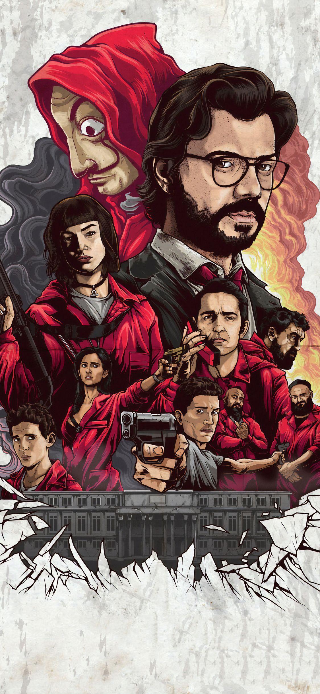 1125x2436 4k Money Heist Netflix 2019 iPhone XS, iPhone iPhone X HD 4k Wallpaper, Image, Background, Photo and Picture