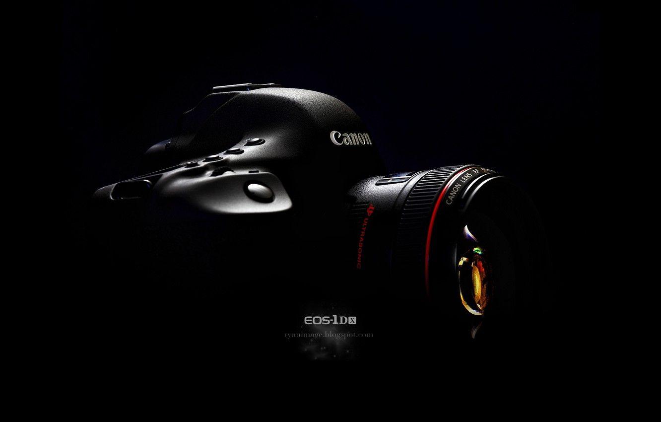 1332x850 Wallpaper The Camera, Lens, Black Background, Canon, Canon EF 50mm F1 Image For Desktop, Section Hi Tech