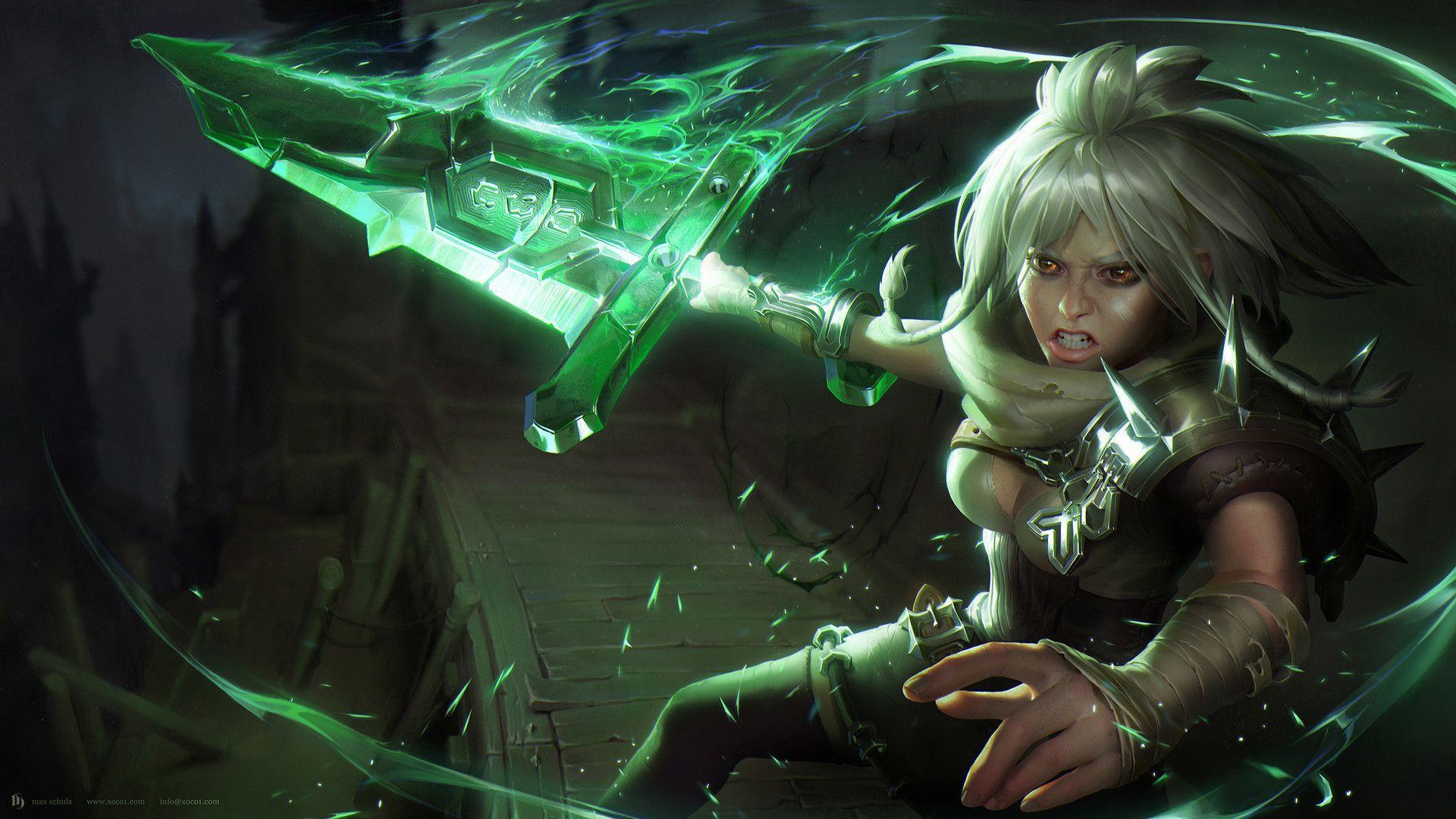 Riven LoL Dragonblade Splash Art 4K Wallpaper #589