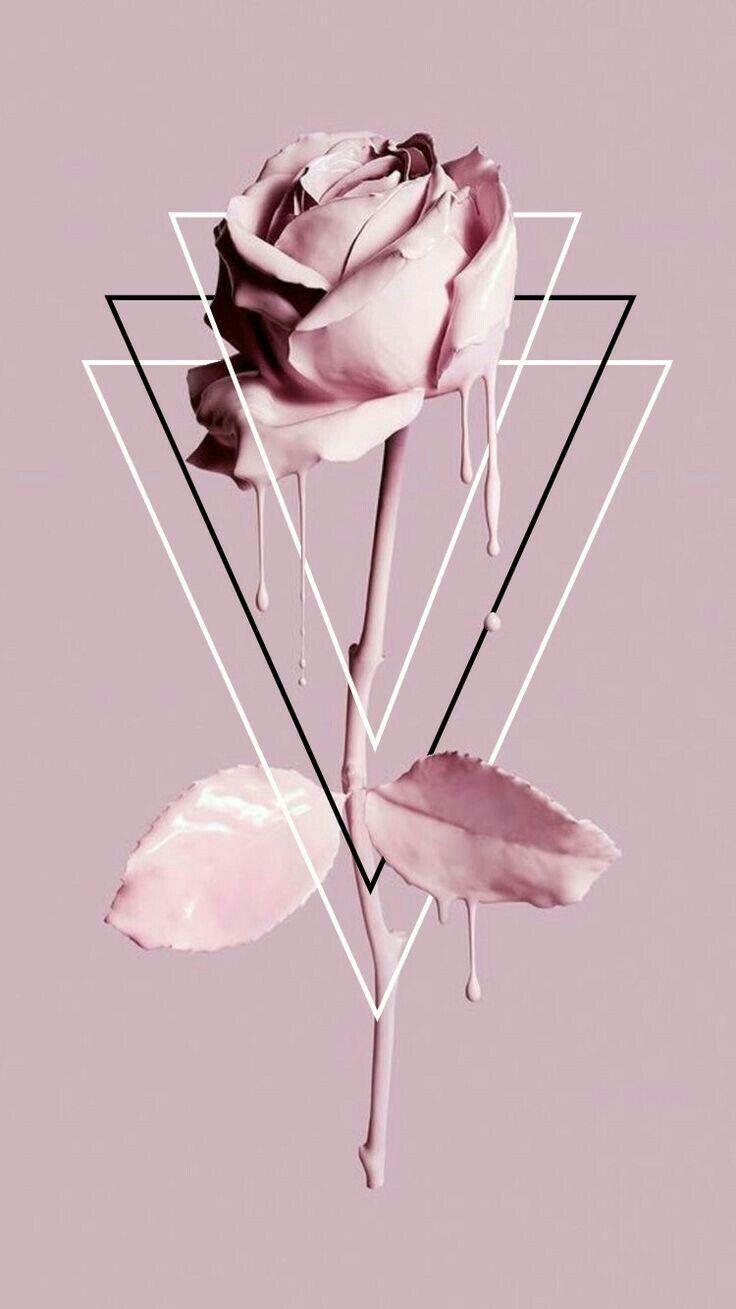 736x1309 iPhone and Android Wallpaper: Paintdripping Rose Wallpaper for iPhone and Android. Aesthetic iphone wallpaper, Rose wallpaper, Cute wallpaper background