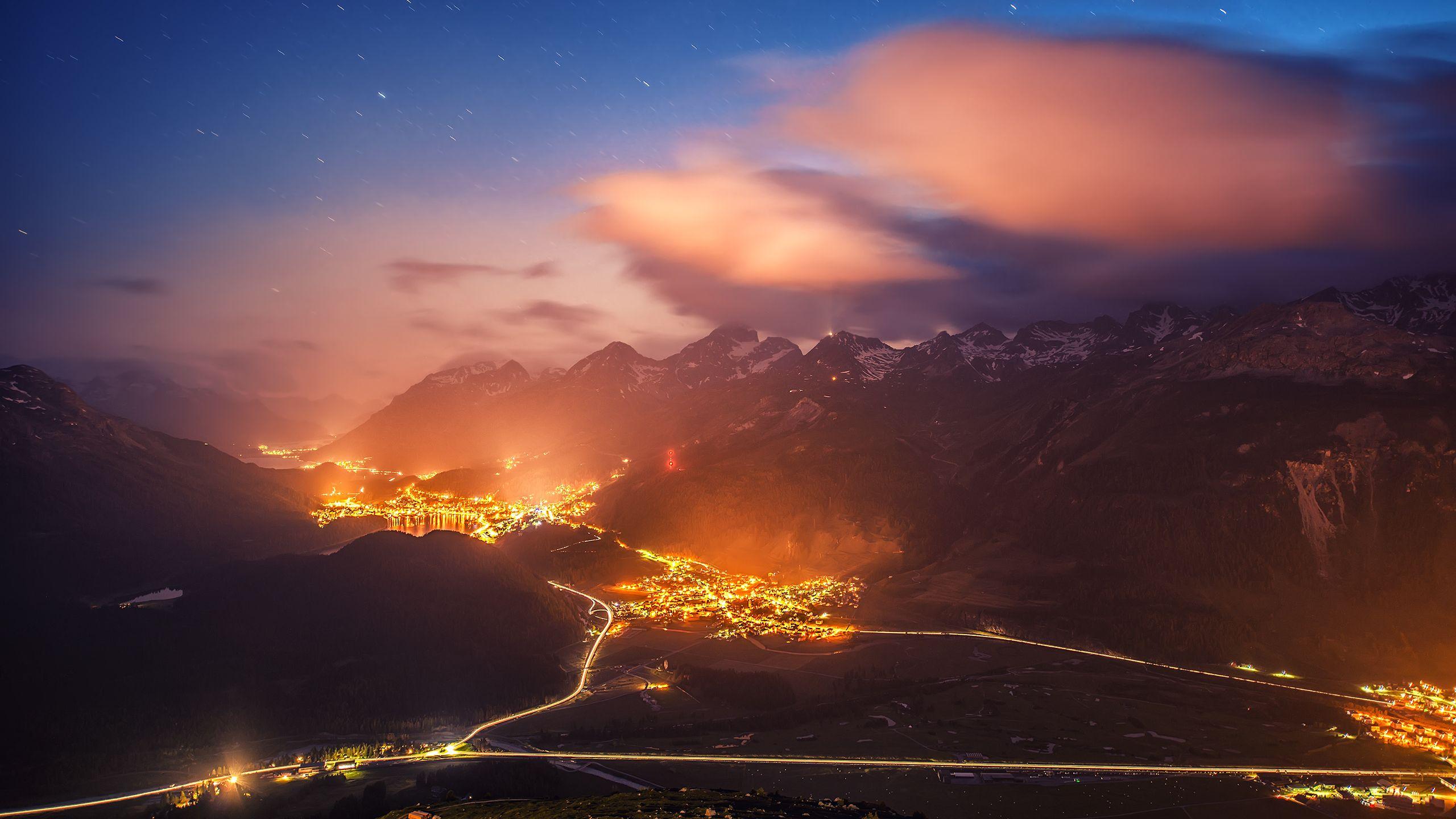2560x1440 29++ Summer Night Beach Wallpaper