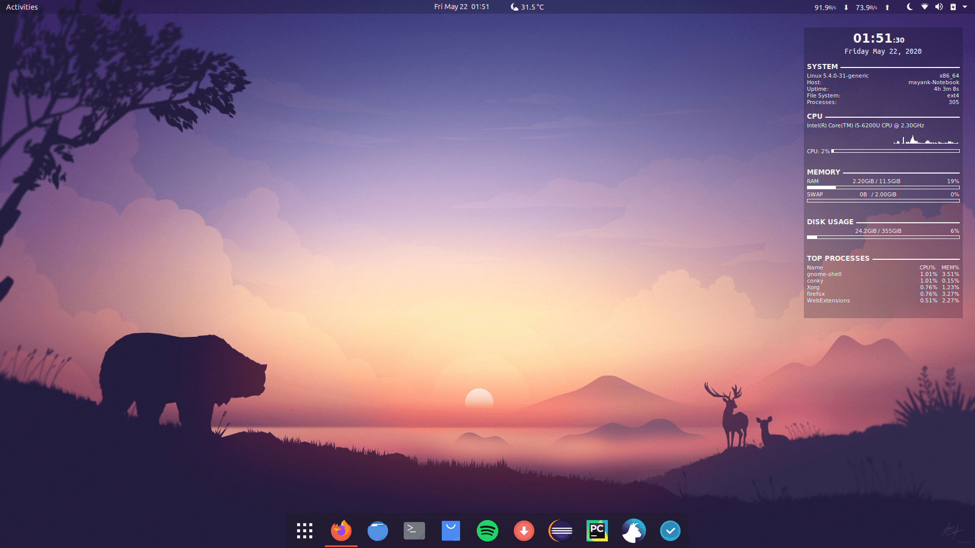 1920x1080 Sleek and Minimal 20.04