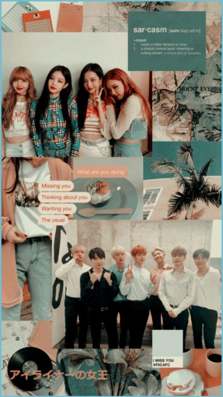 768x1363 Bts X BlackPink Jin, Suga, J Hope, RM, Jimin, V Y Jungkook X Jisoo X Blackpink Wallpaper