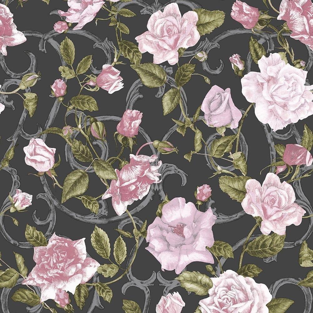 1000x1000 Black and Pink Rose Wallpaper
