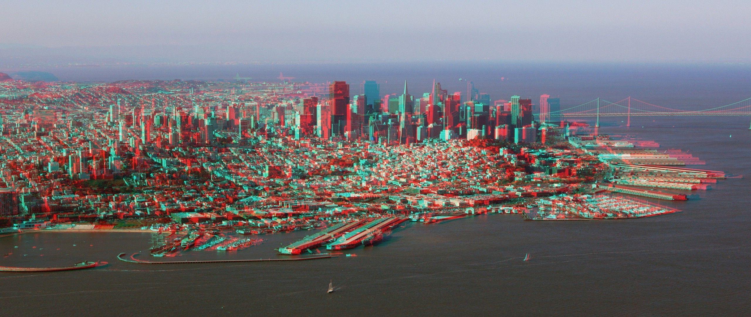 2560x1080 city, Anaglyph 3D Wallpaper HD / Desktop and Mobile Background