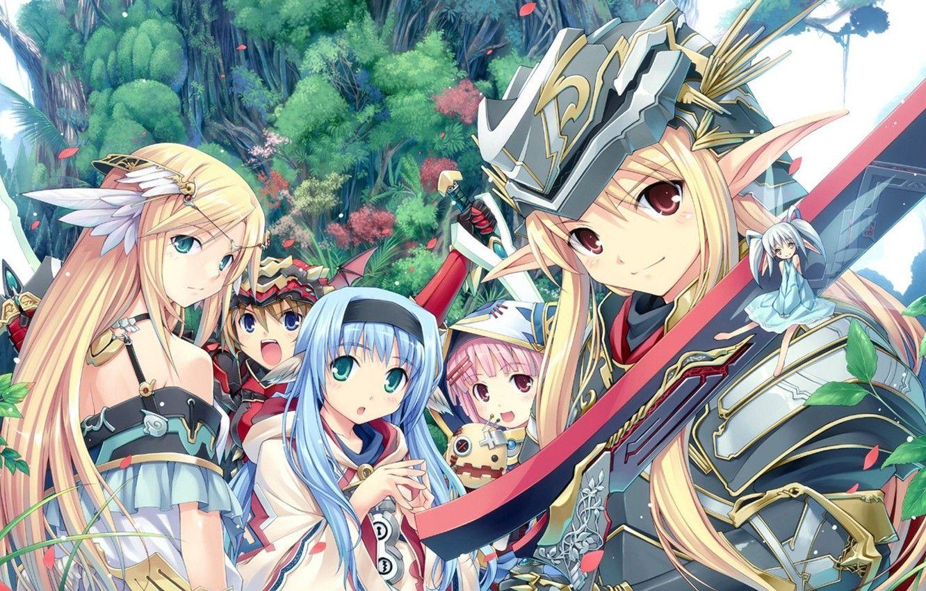 1332x850 Photo Wallpaper War, Fantasy, Heroes, Elves, Knights Girl With Pink Hair HD Wallpaper