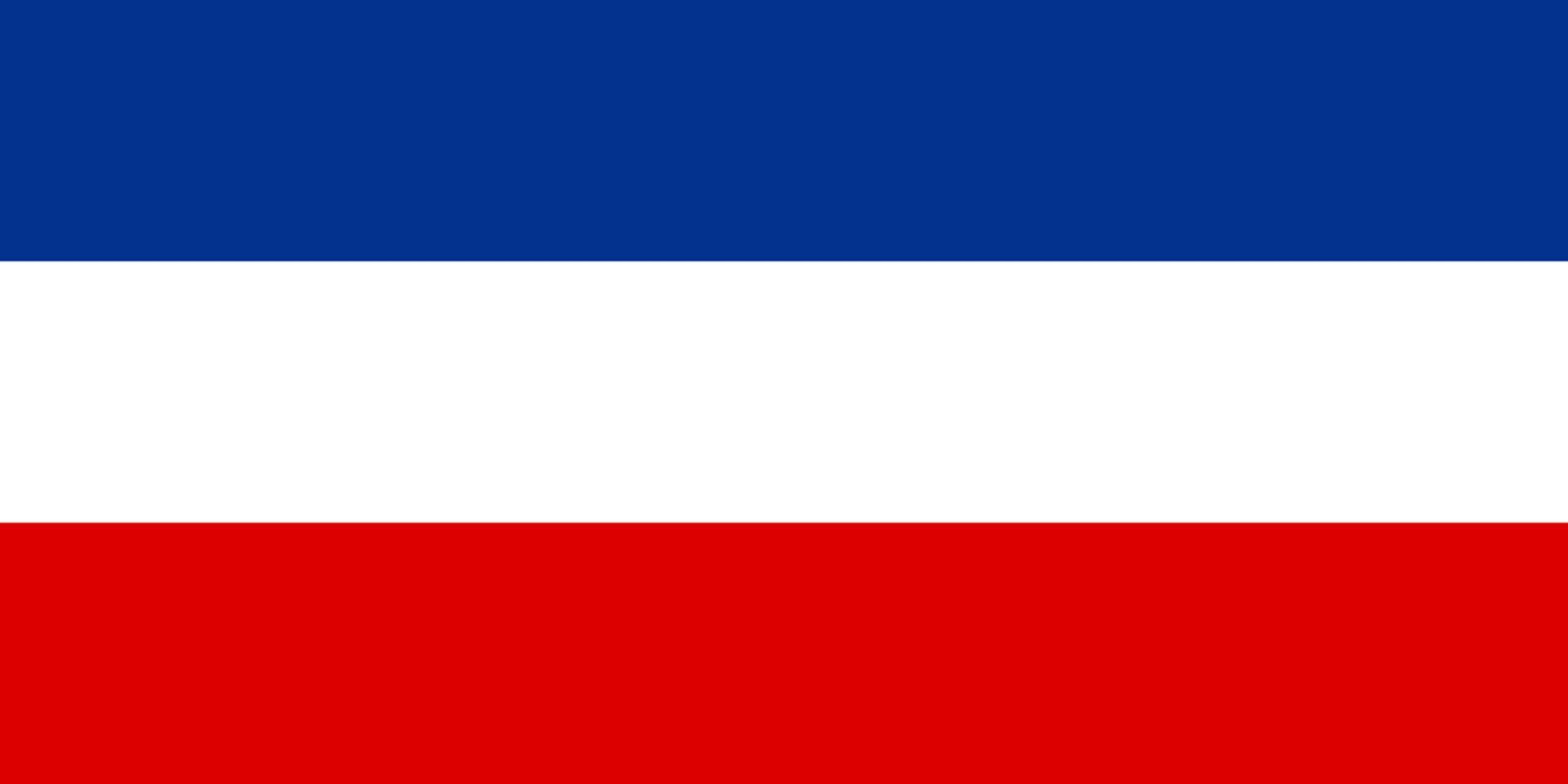 2560x1280 Serbia and Montenegro Flag. National Flag of Serbia and Montenegro