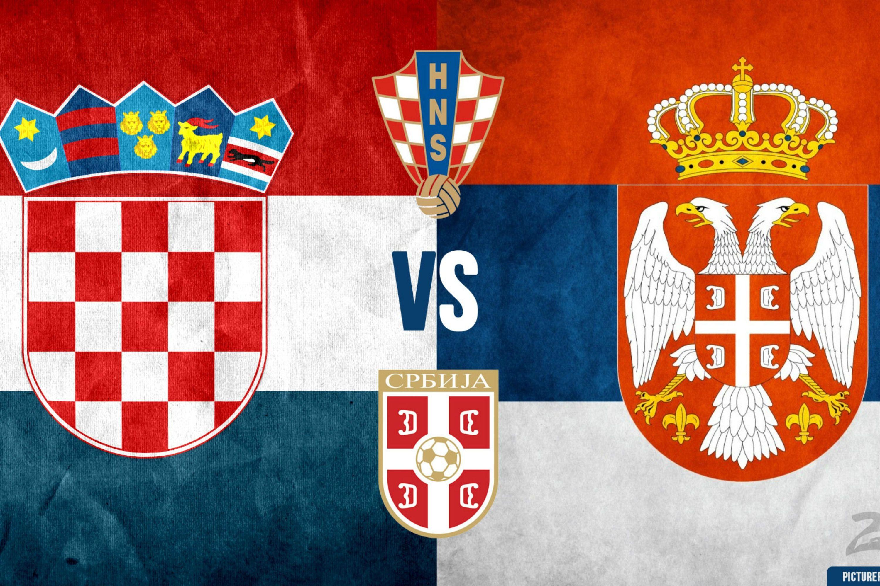 3000x2000 Croatia Serbia Flags .