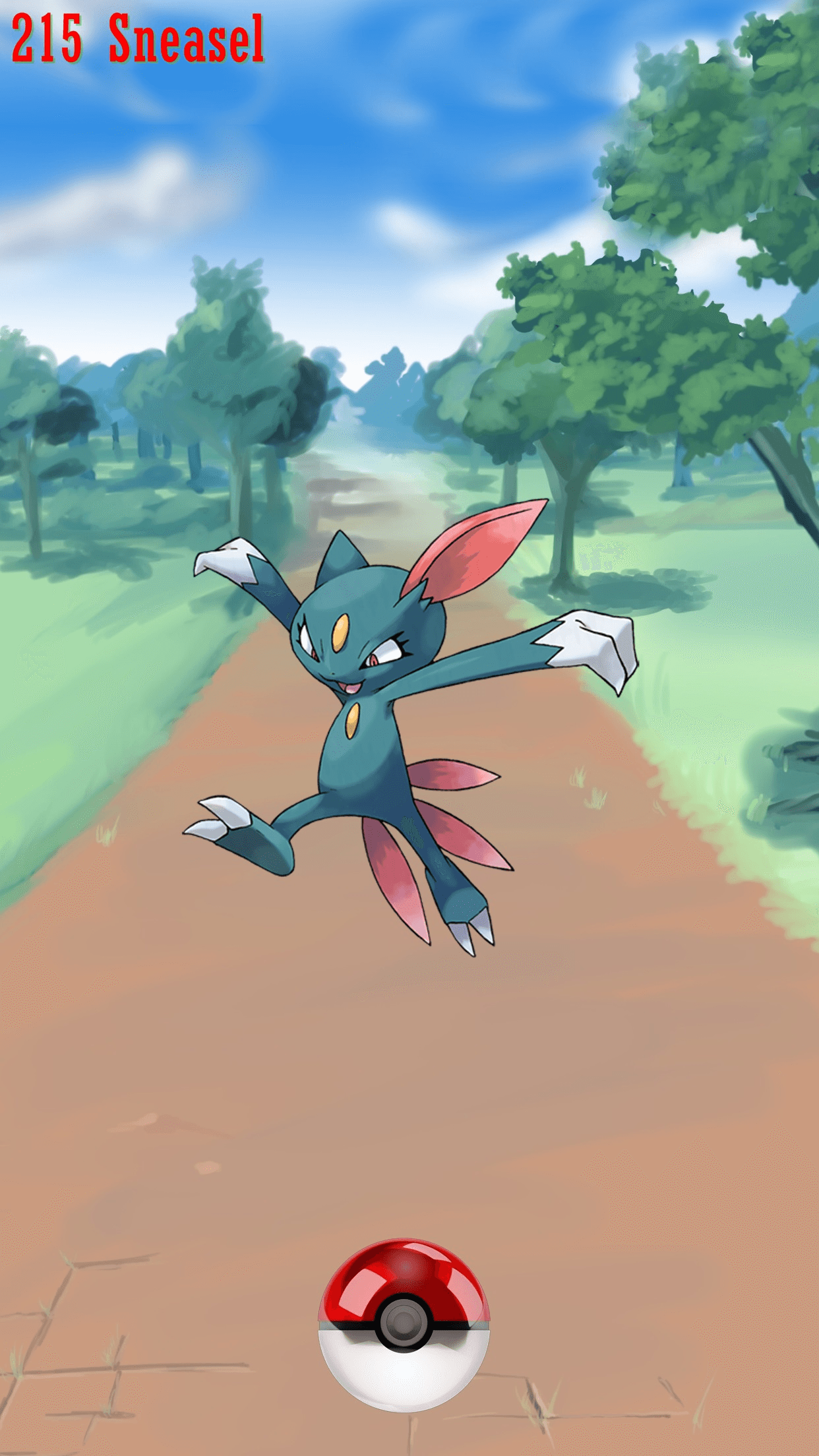 1242x2208 Street Pokeball Sneasel