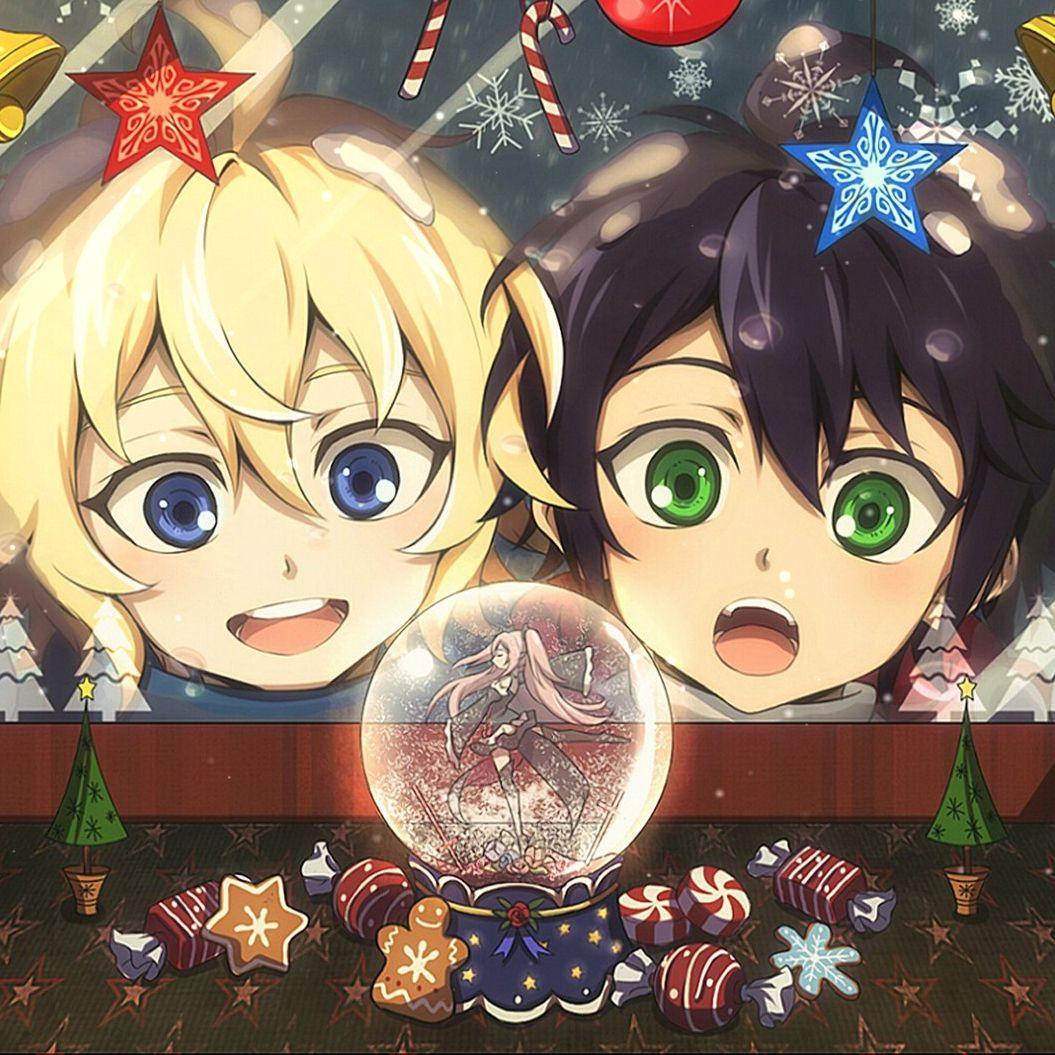 1055x1055 Steam Workshop::Mikaela Hyakuya and Yuichiro Hyakuya Cute Christmas Wallpaper