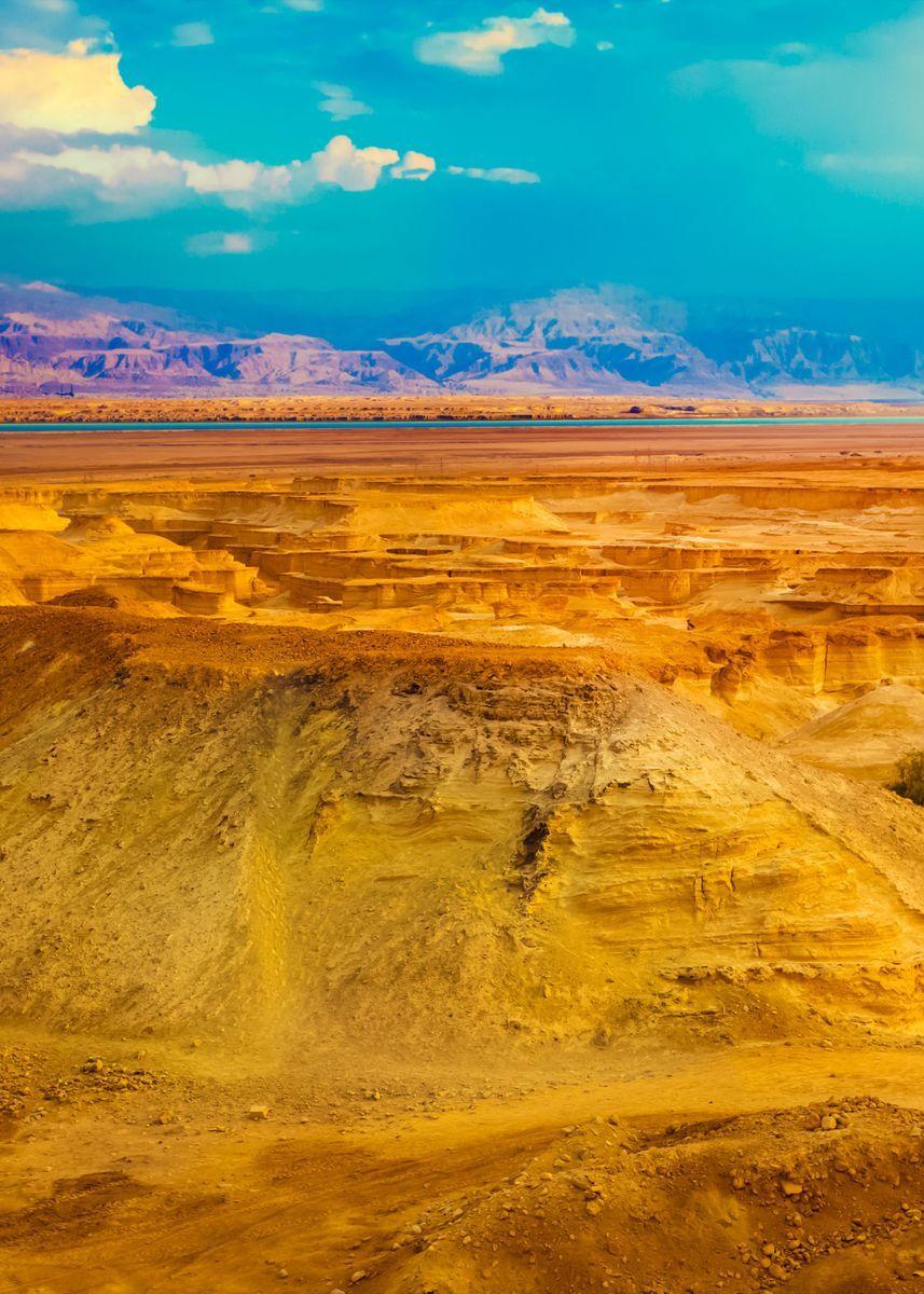 857x1200 View From Masada Fortress ' Metal Poster Print