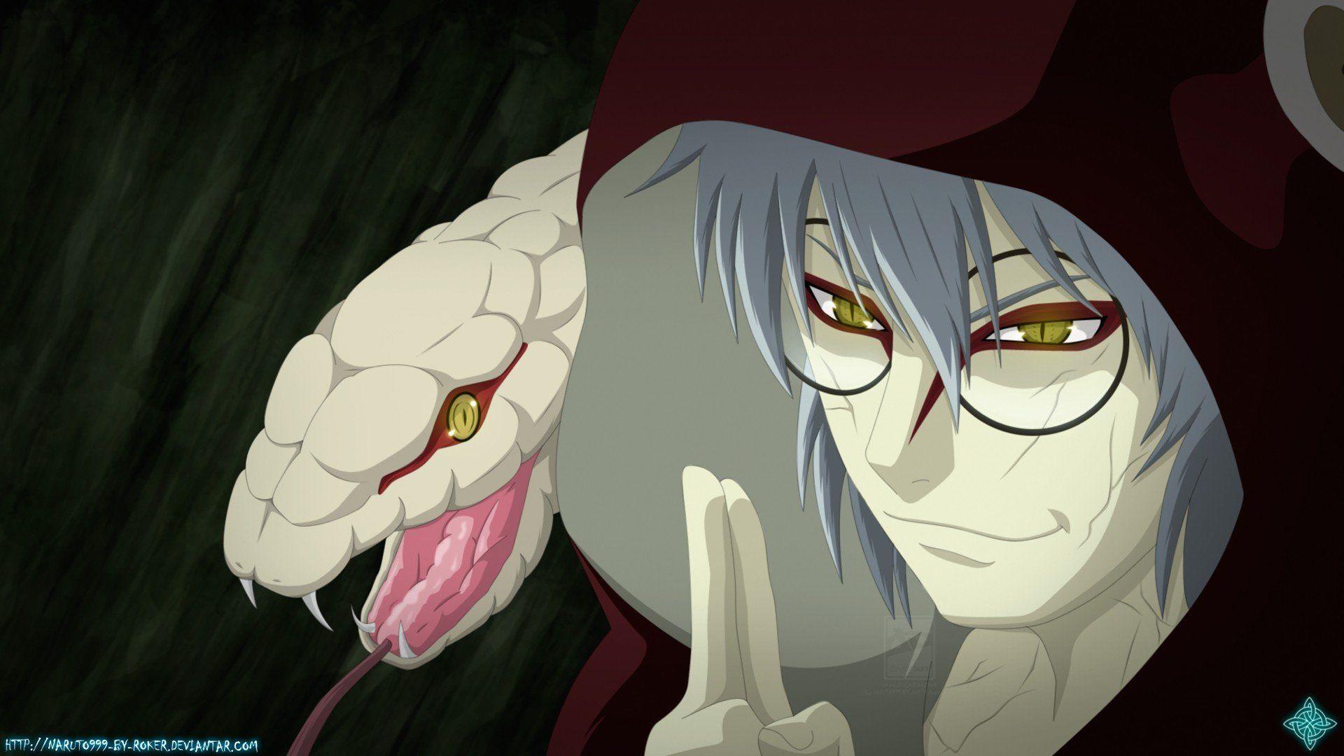 1920x1080 Snakes Naruto: Shippuden yellow eyes gray hair hooded men with glasses villians Kabuto Yakushi wallpaperx1080