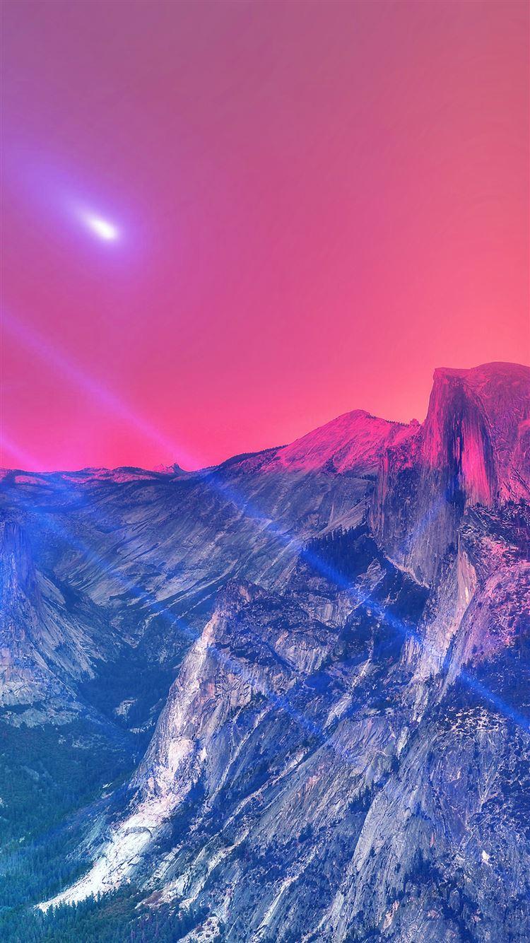 750x1334 Yosemite Mountain Art Blue Flare Sky Nature iPhone 8 Wallpaper Free Download