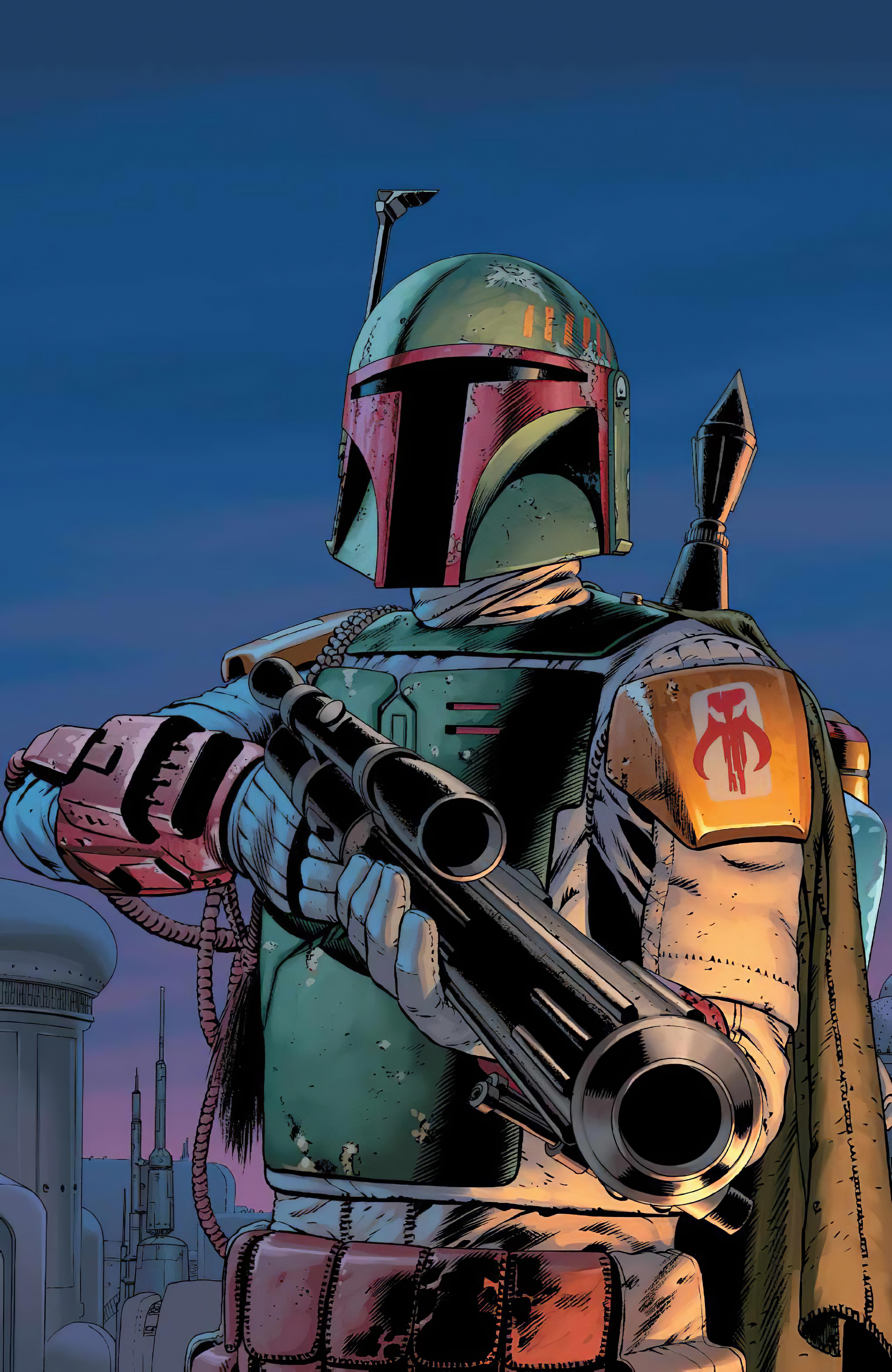 5070x7795 I Upscaled Cleaned This From The Boba Fett's Comic, Could Be A Nice Wallpaper ! - [5070*7795]