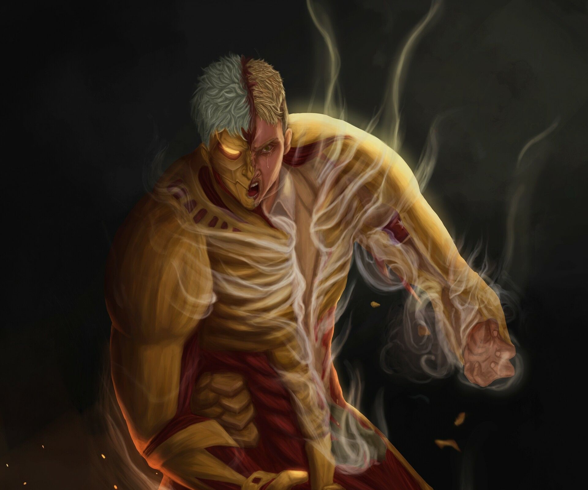 1920x1600 Desktop wallpaper: Anime, Attack On Titan, Armored Titan, Reiner Braun 4K free download for PC. 518338