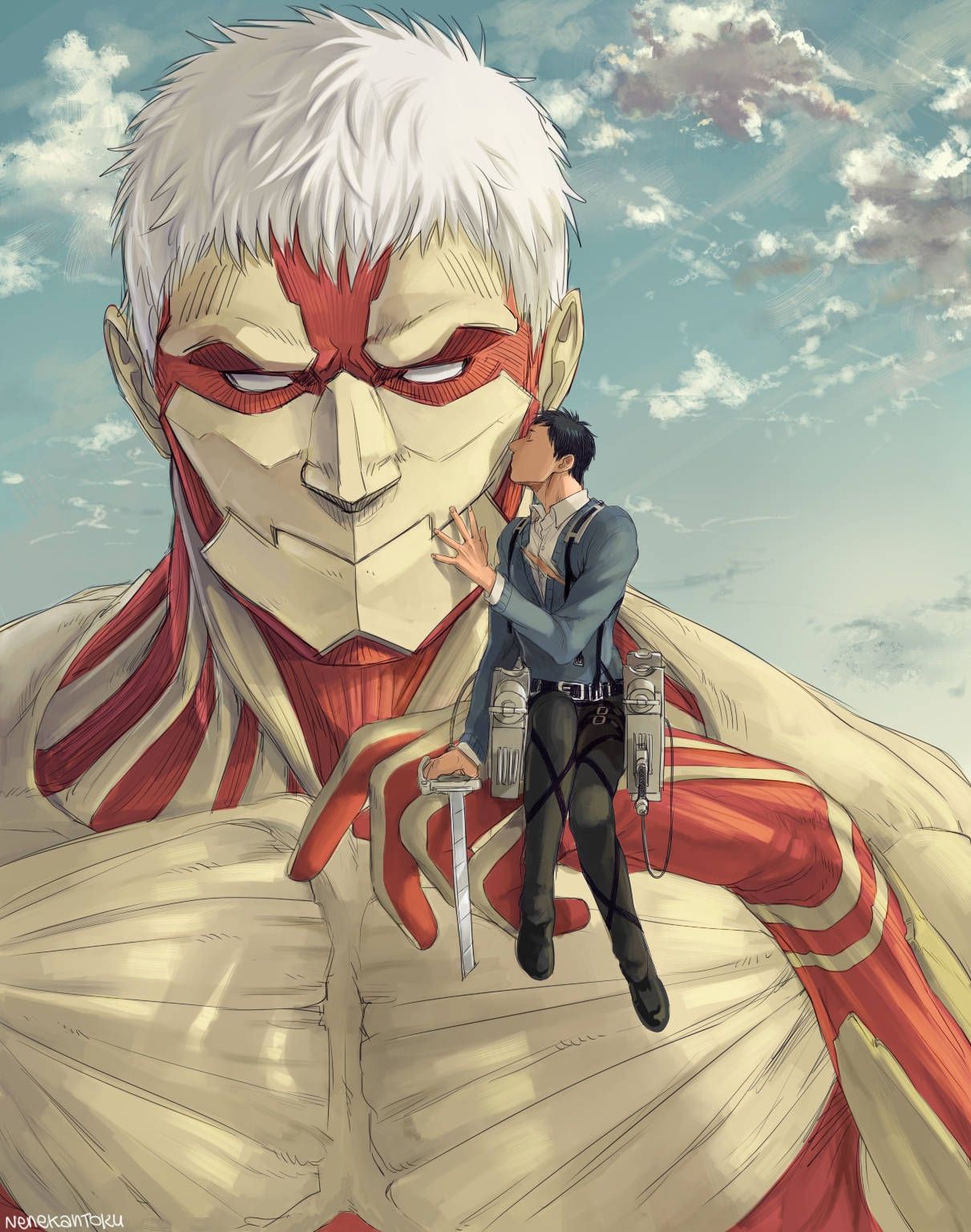 1211x1537 Download attack on titan by sakura sakura Wallpaper