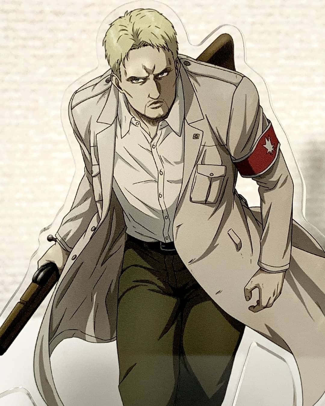 1080x1350 Download An exuberant portrait of Reiner Braun, from Attack on Titan. Wallpaper
