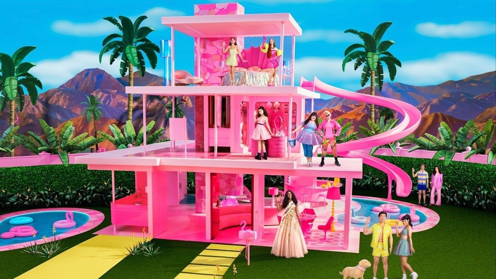 1600x900 Barbie Dream House Movie Barbie Movie Dreamhouse Barbie Dream House Pink House Barbie Dreamhouse Movie Barbie