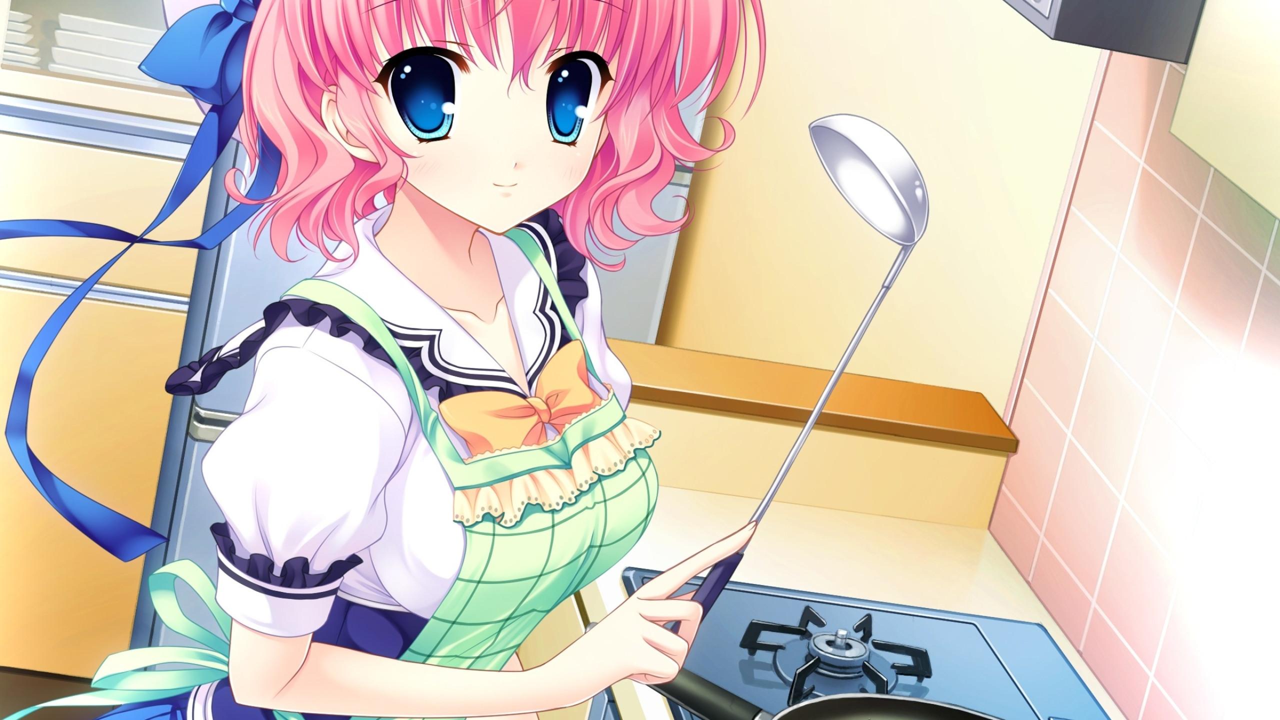 2560x1440 Himezono risa, con gái, phòng bếp Hình nền độ phân giải 1440P, Hình nền HD Anime 4K, Hình ảnh, Hình ảnh và nền