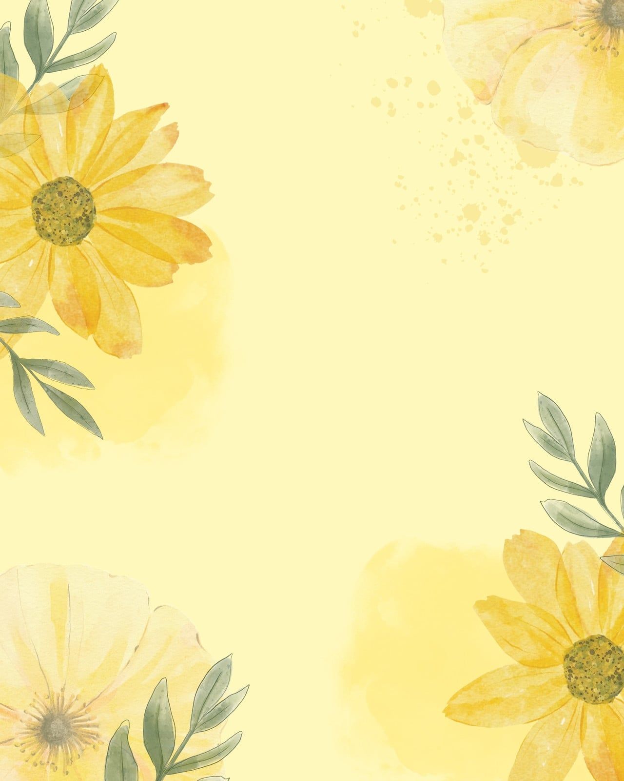 1280x1600 Free and customizable yellow background templates