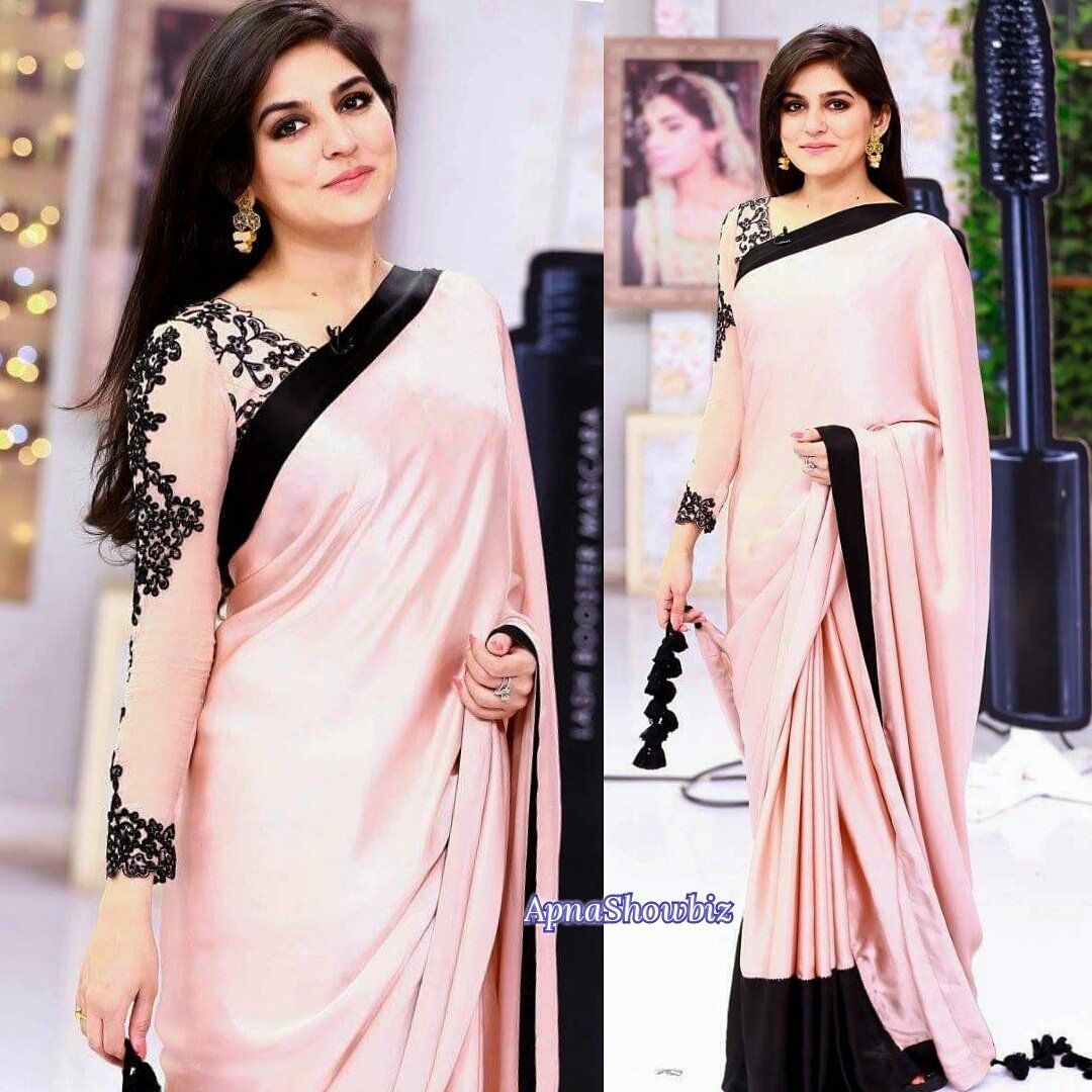 1080x1080 Apna Showbiz on X: Lovely Sanam Baloch in a beautiful saree at TMS